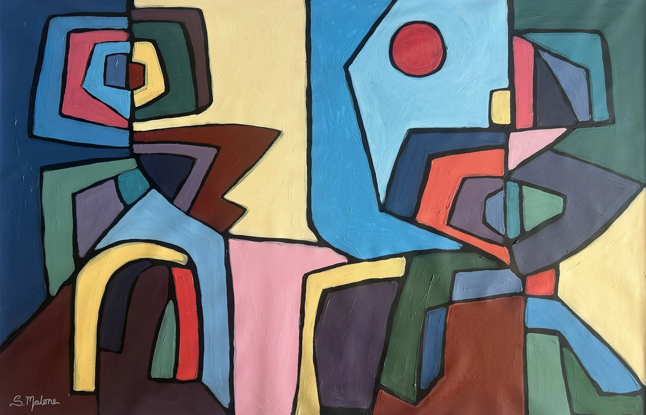 Let's Talk About It (126x82cm) Acrylic on canvas