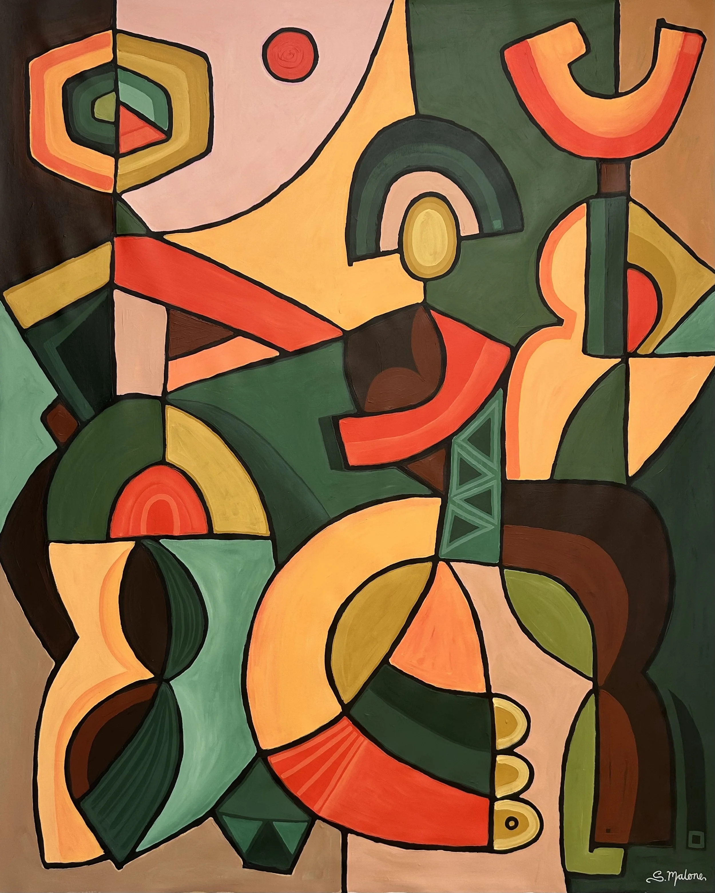 A Shared Moment (160x130cm) Acrylic on canvas