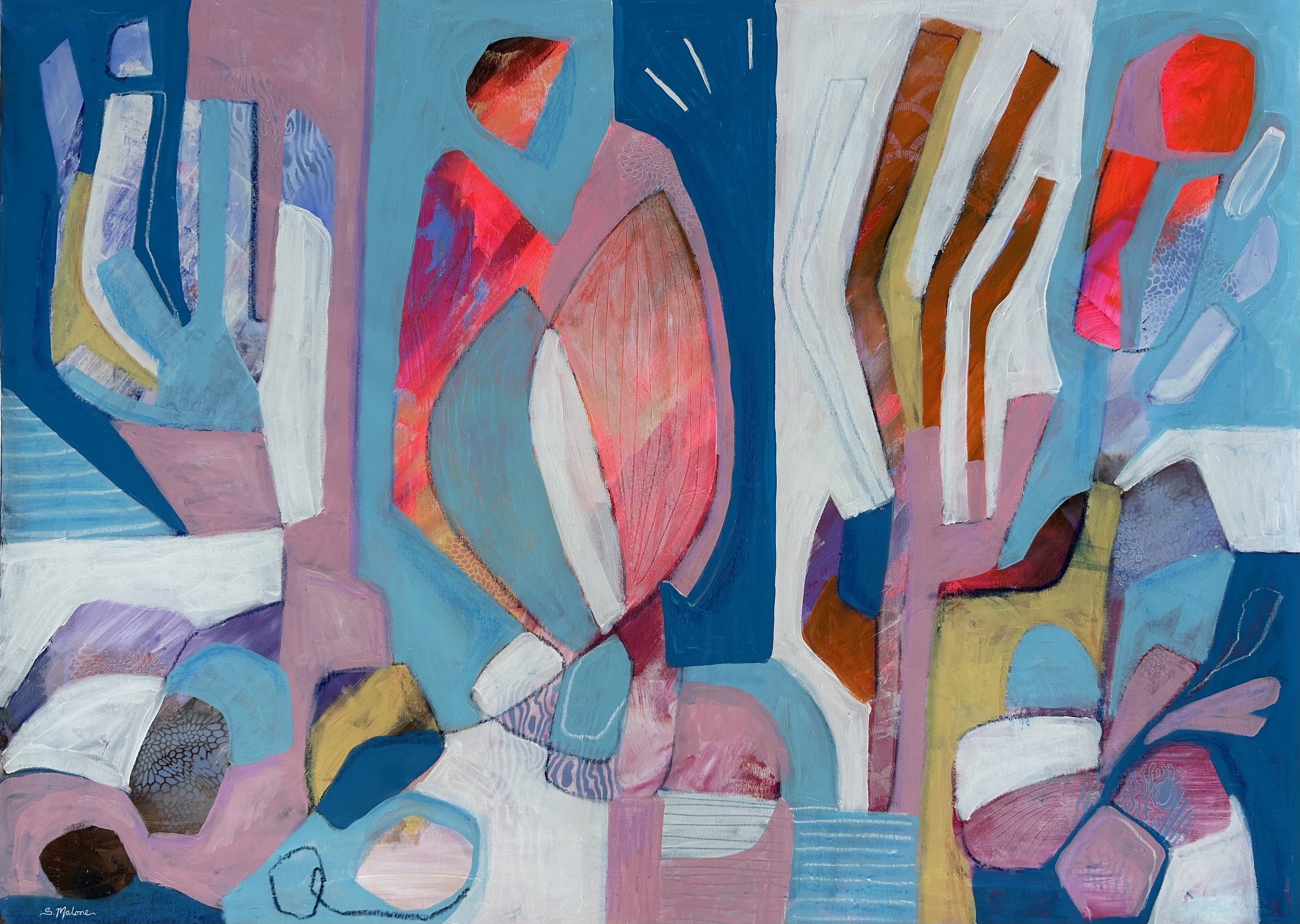 The Unseen Light (129x94cm) Mixed media on canvas
