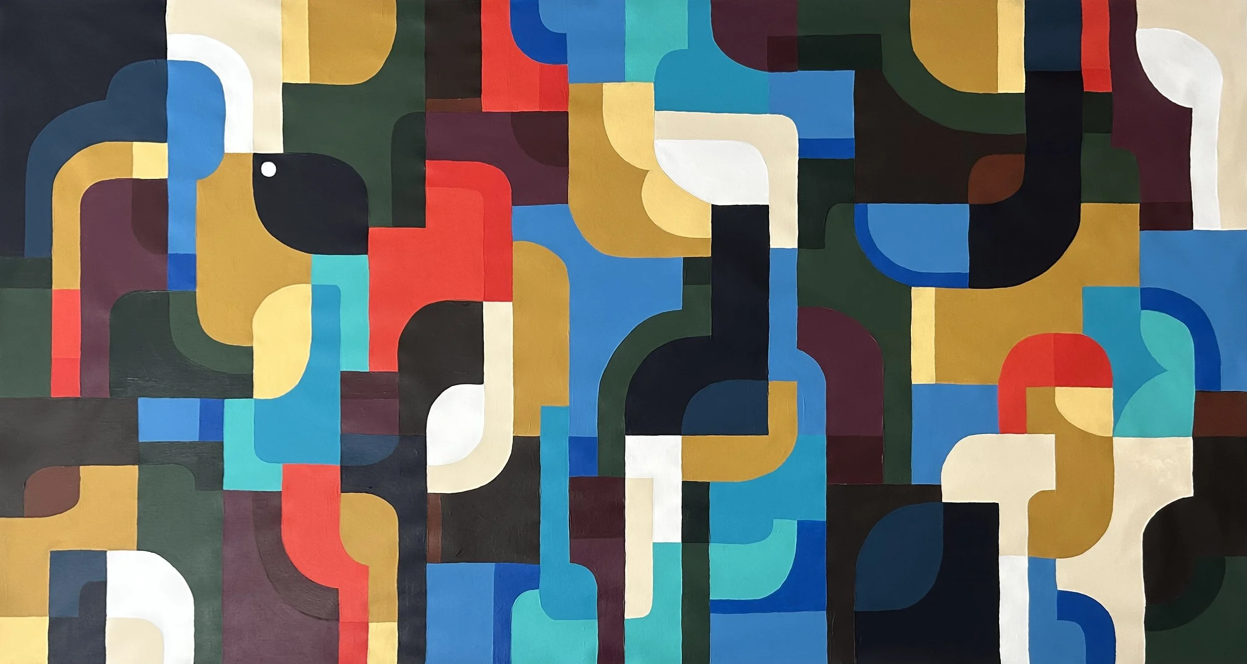 Geometric Dreaming (160x86cm) Acrylic on canvas