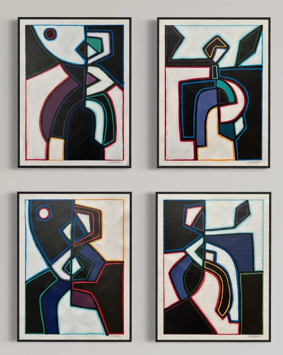 Never Stop Dancing (61x46cm each) Acrylic on canvas