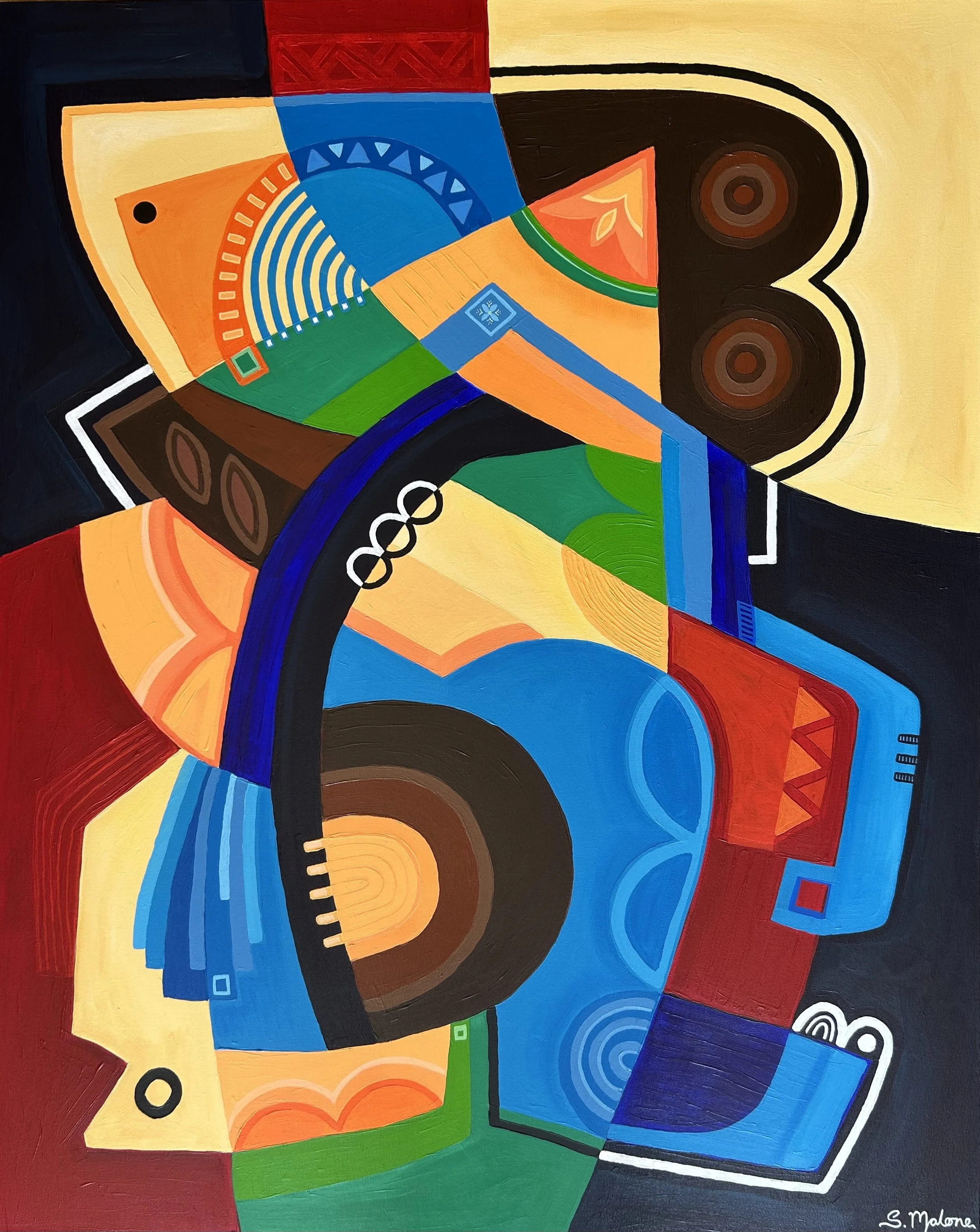 Midnight Rhapsody (100x80cm) Acrylic on canvas