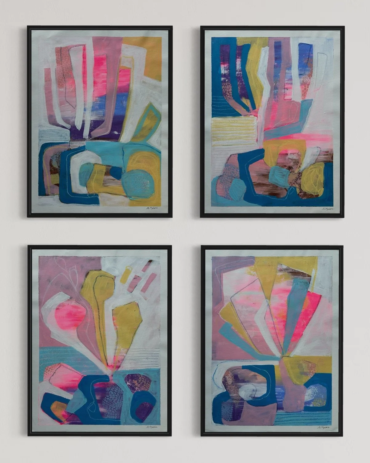 Light Summer Breeze (61x46cm each) Mixed media on canvas