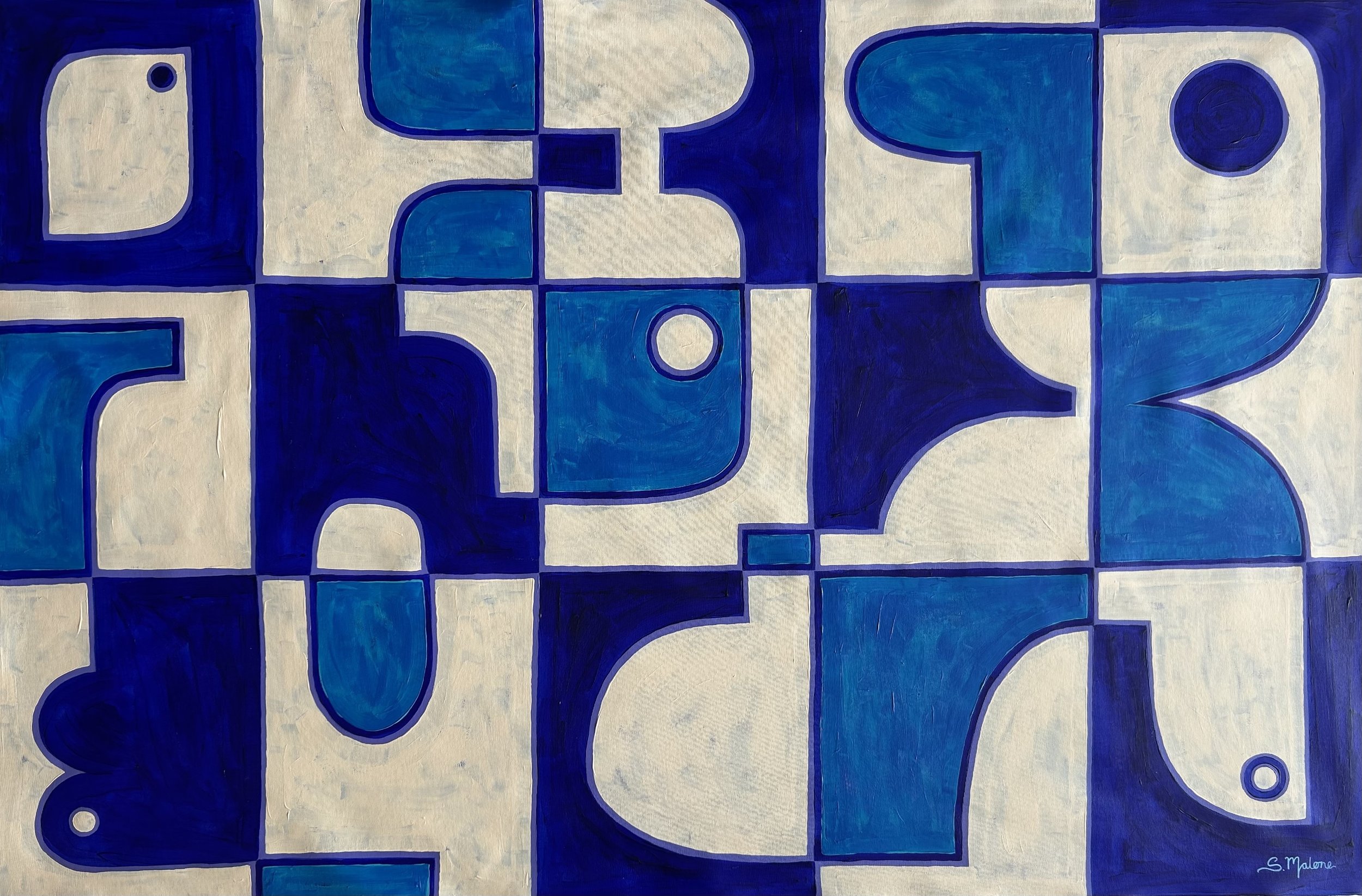 Riding the Wave (143x94cm) Acrylic on canvas