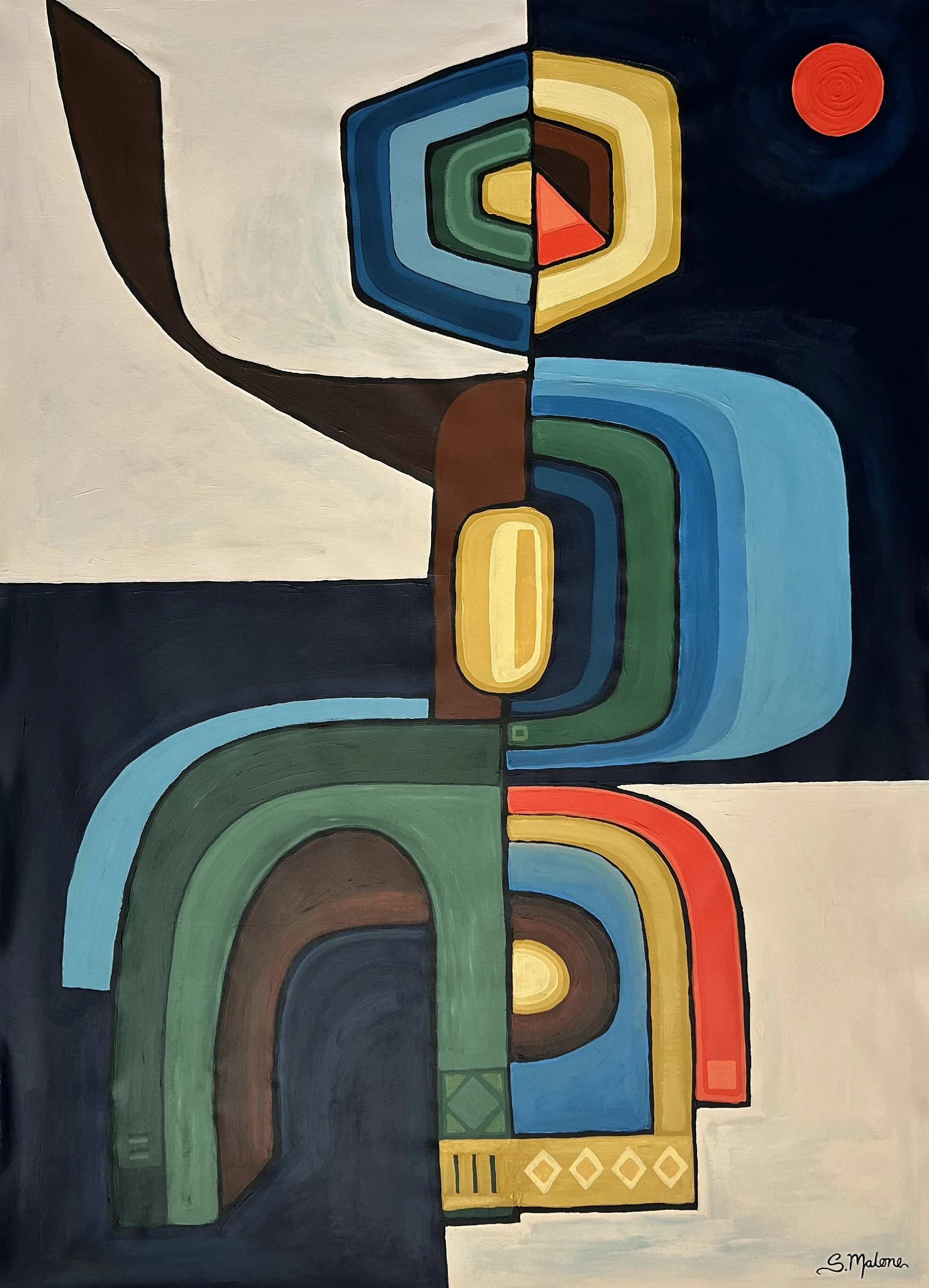 Midnight Moon (130x94cm) Acrylic on canvas