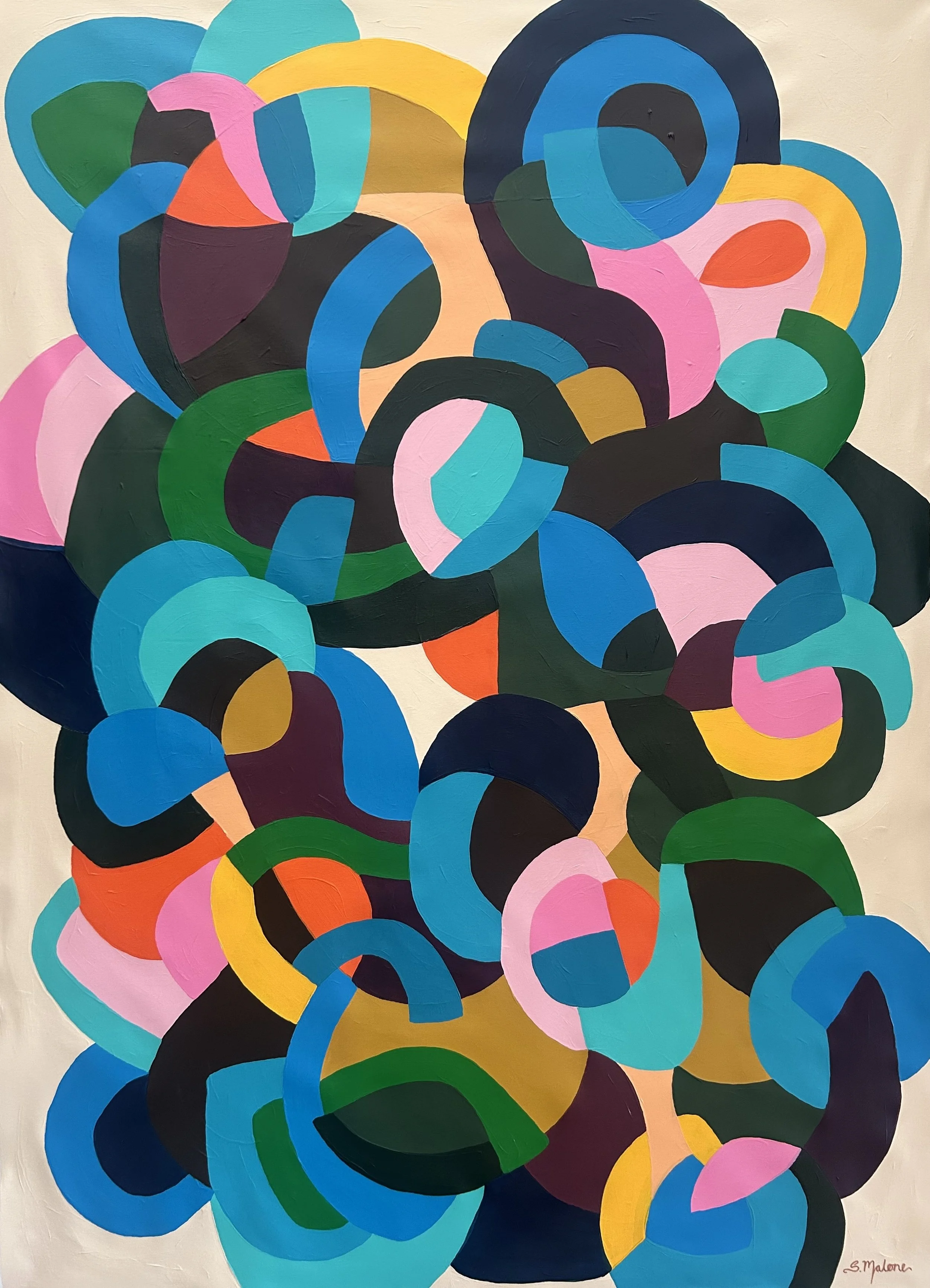 Celebrating with Color (130x94cm) Acrylic on canvas