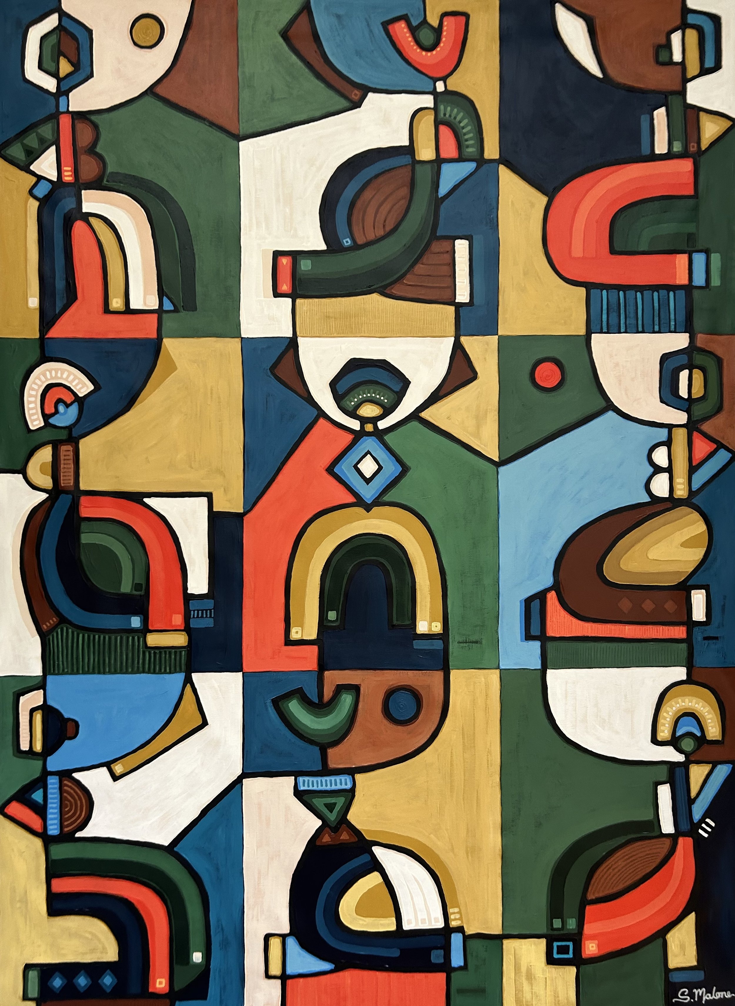 One Step at a Time (129x94cm) Acrylic on canvas