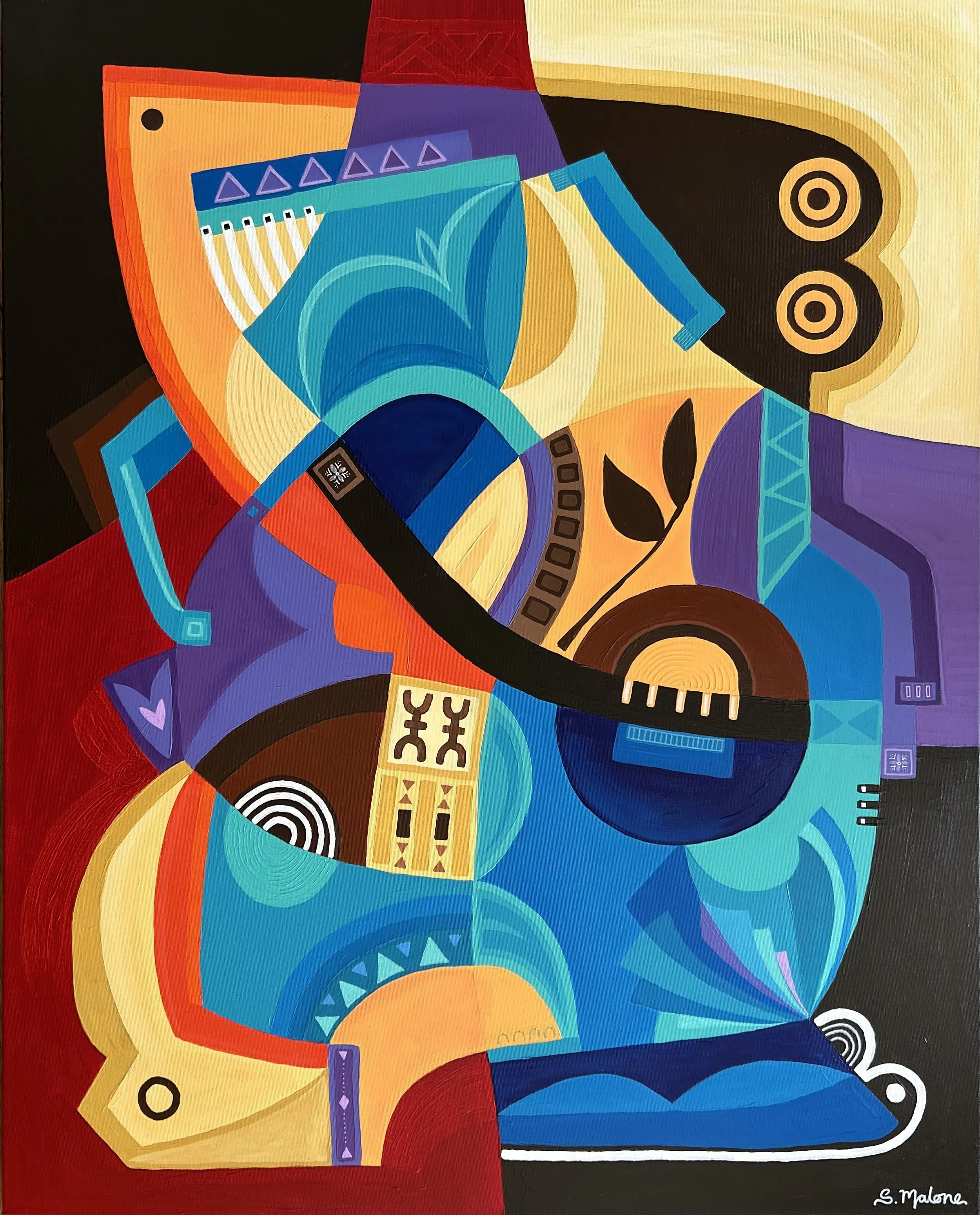 Hope You Like Jamming Too (100x80cm) Acrylic on canvas