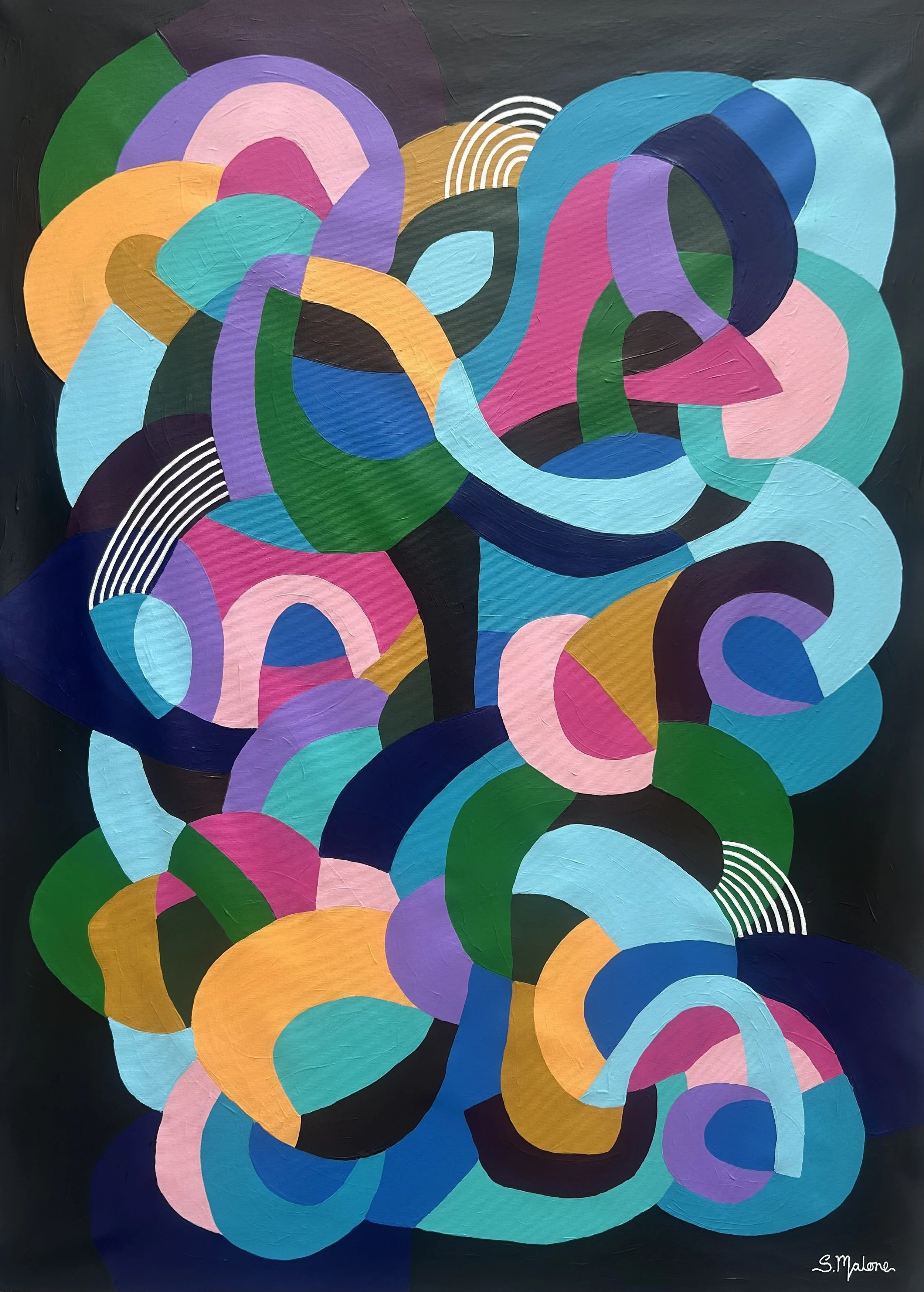 Midnight Bubblegum (130x94cm) Acrylic on canvas