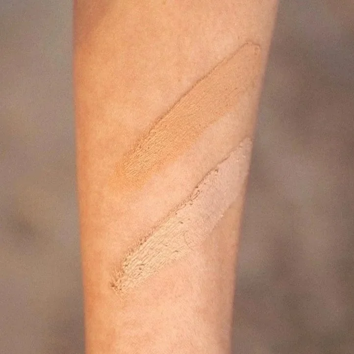 Yallingup Zinc shades applied to an arm showing fair and tanned zinc shades