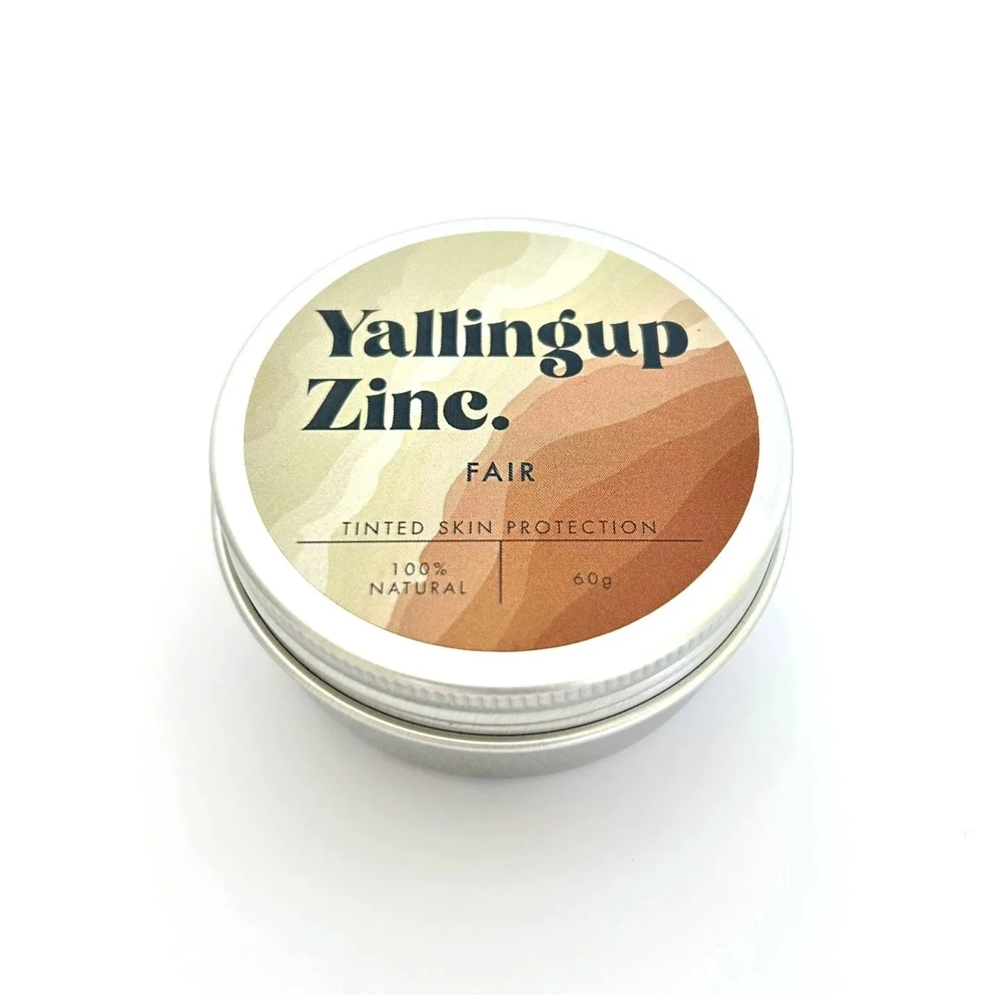 Yallingup Zinc Everyday Fair – light‑earth shade, 100% natural ingredients, firm protective layer against wind, salt and environmental exposure.