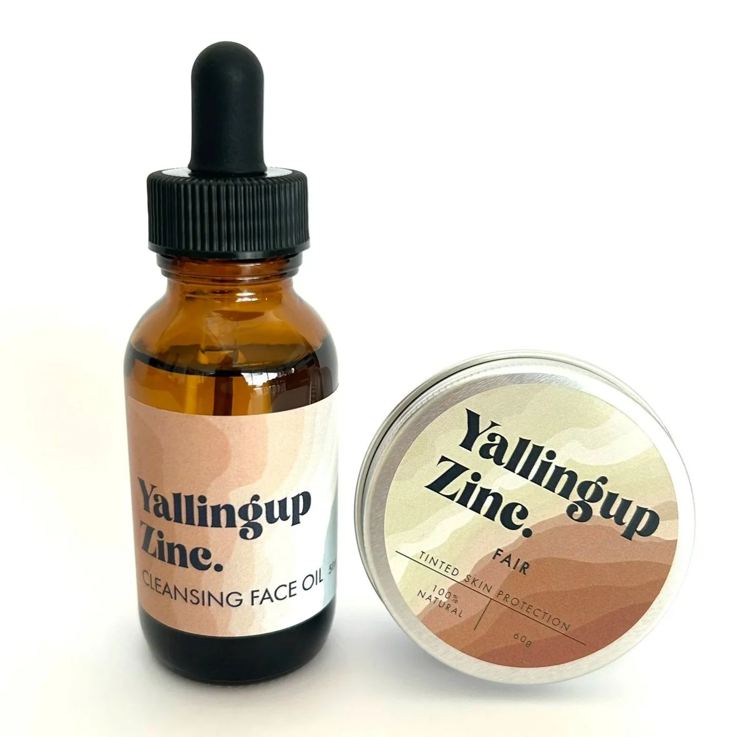 Shield & Renew Bundle by Yallingup Zinc – tinted zinc skin protection paired with nourishing botanical cleansing oil for everyday outdoor skin care