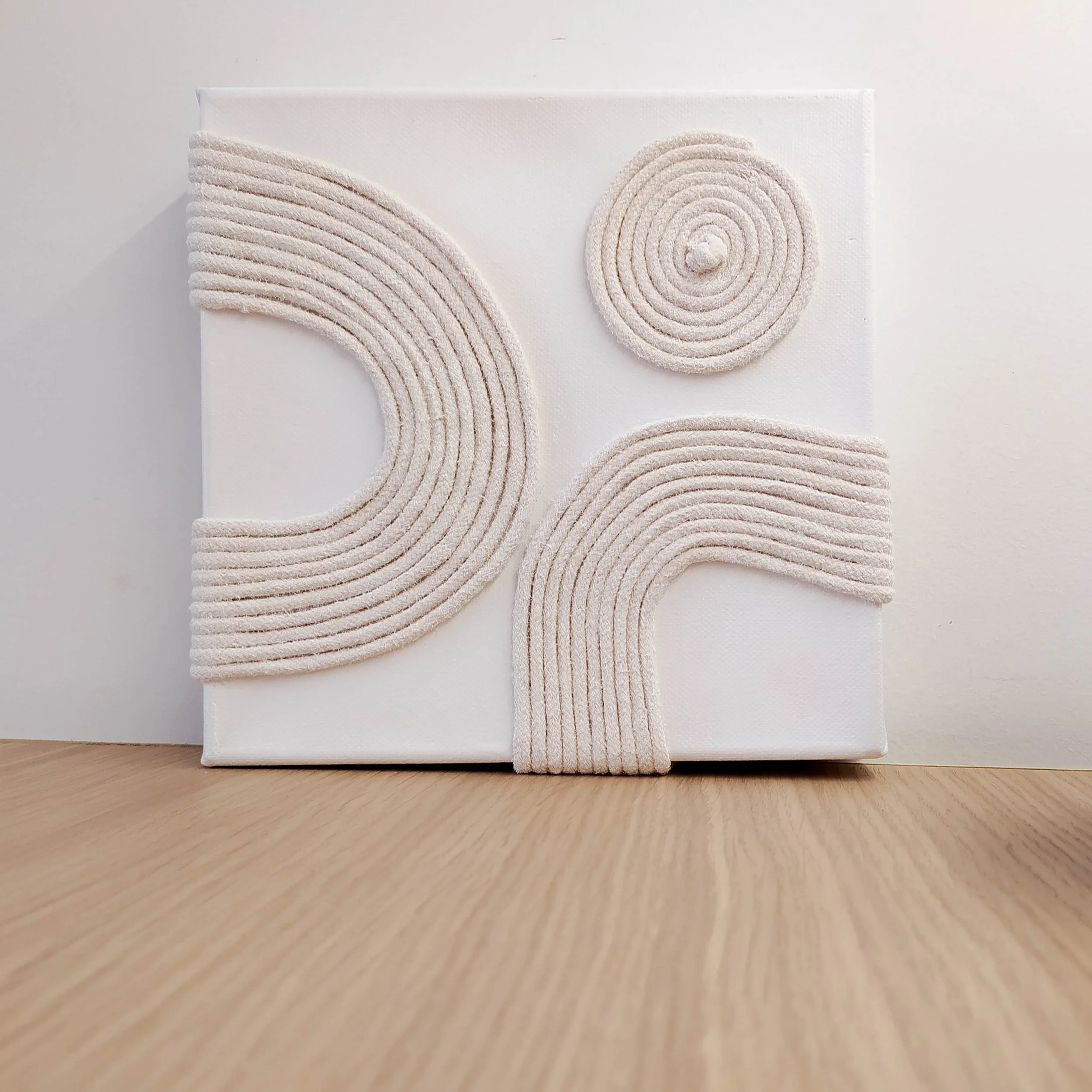 Abstract arch fiber art canvas