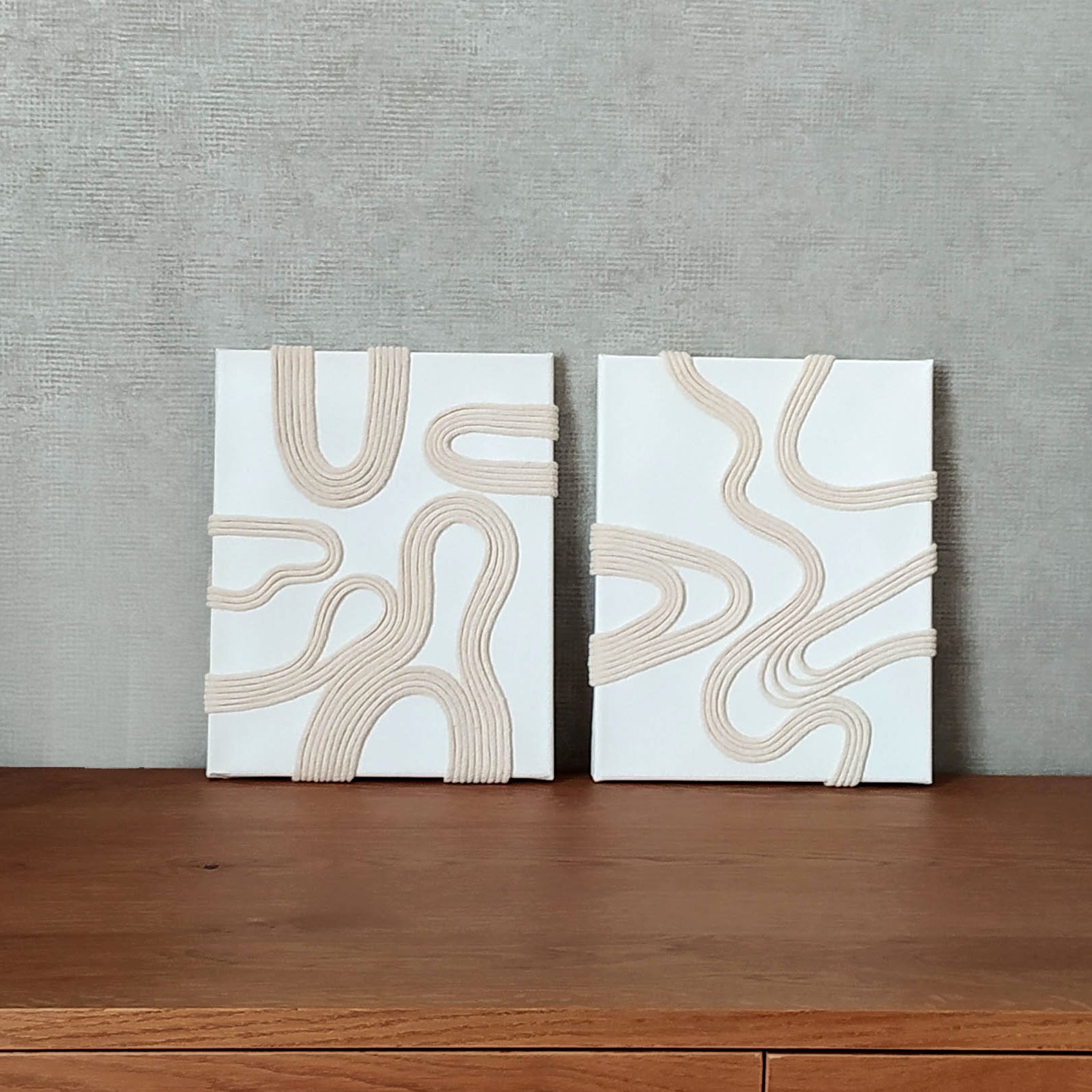 Textured fiber art canvas