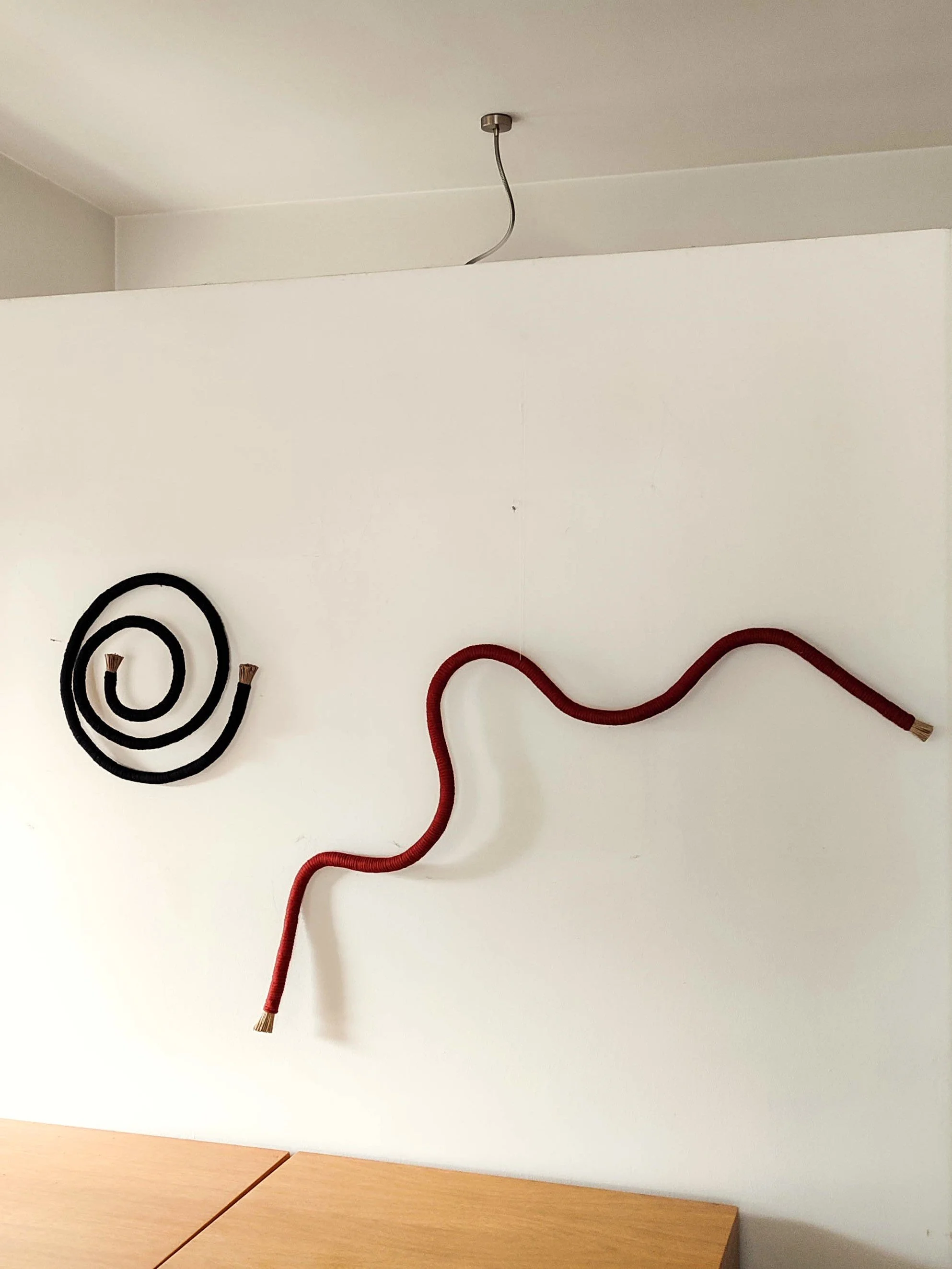 Spiral and curvy wall art set