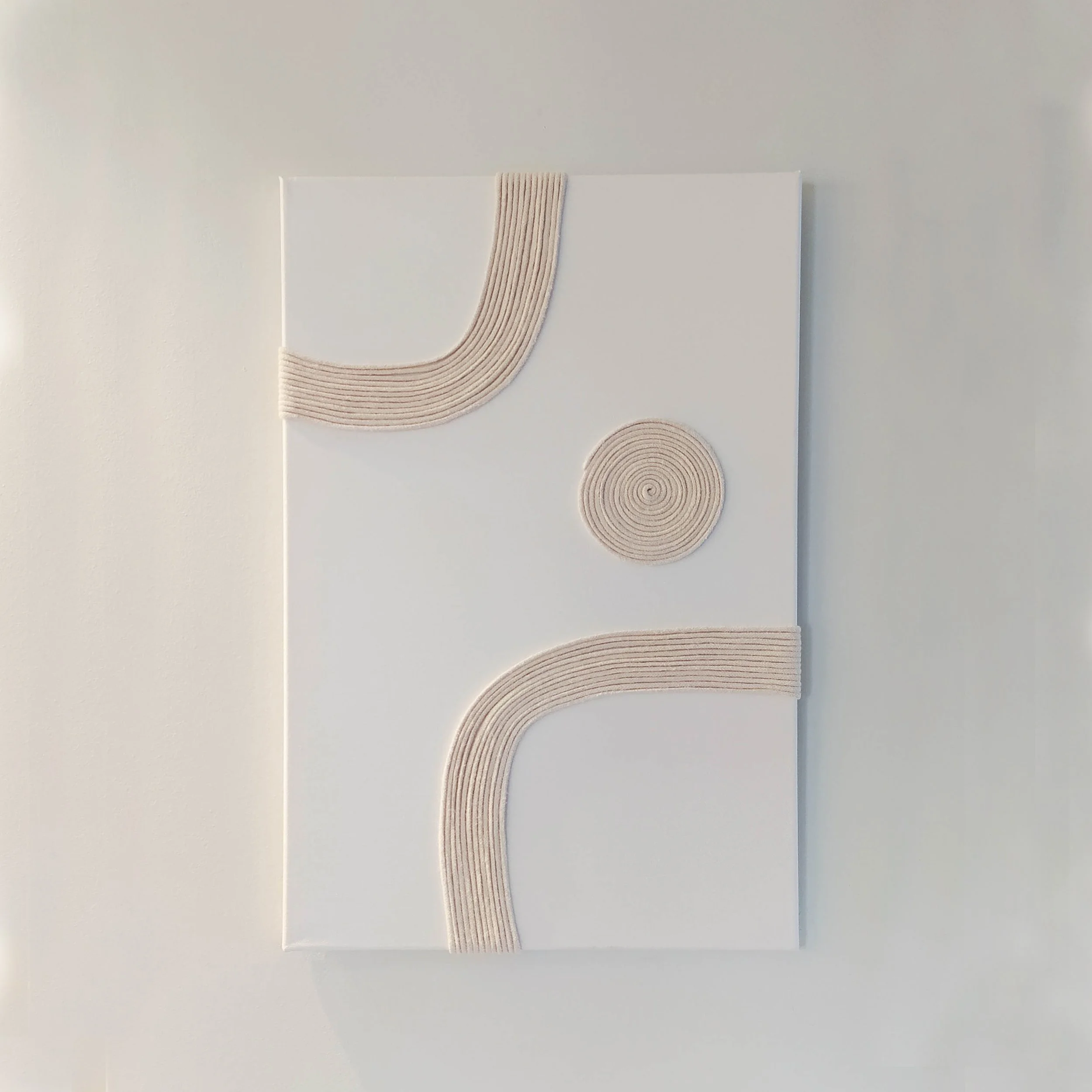 Abstract arch fiber art canvas