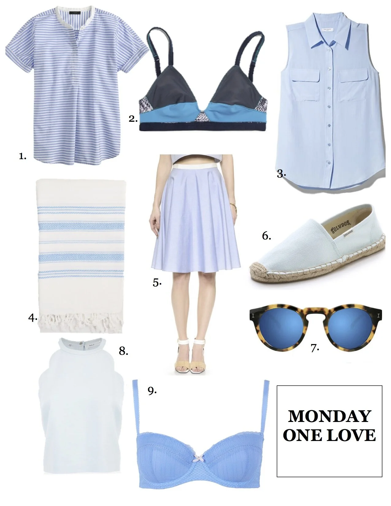 Monday One Love //sea blue
