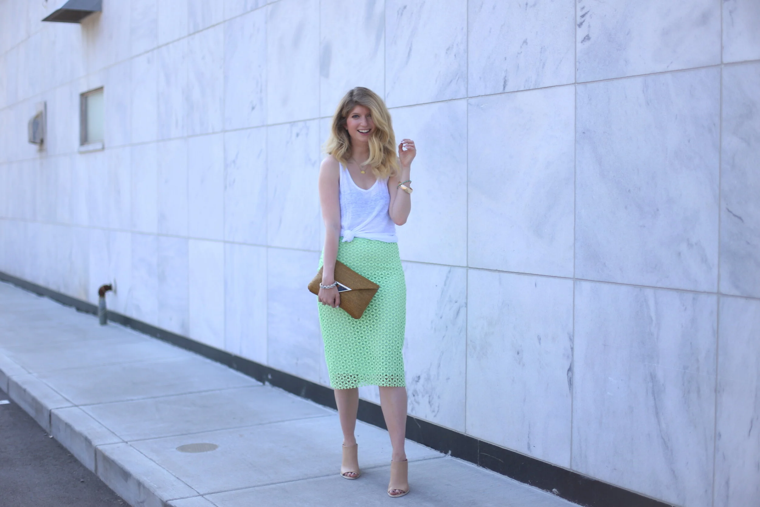 outfit: lime green