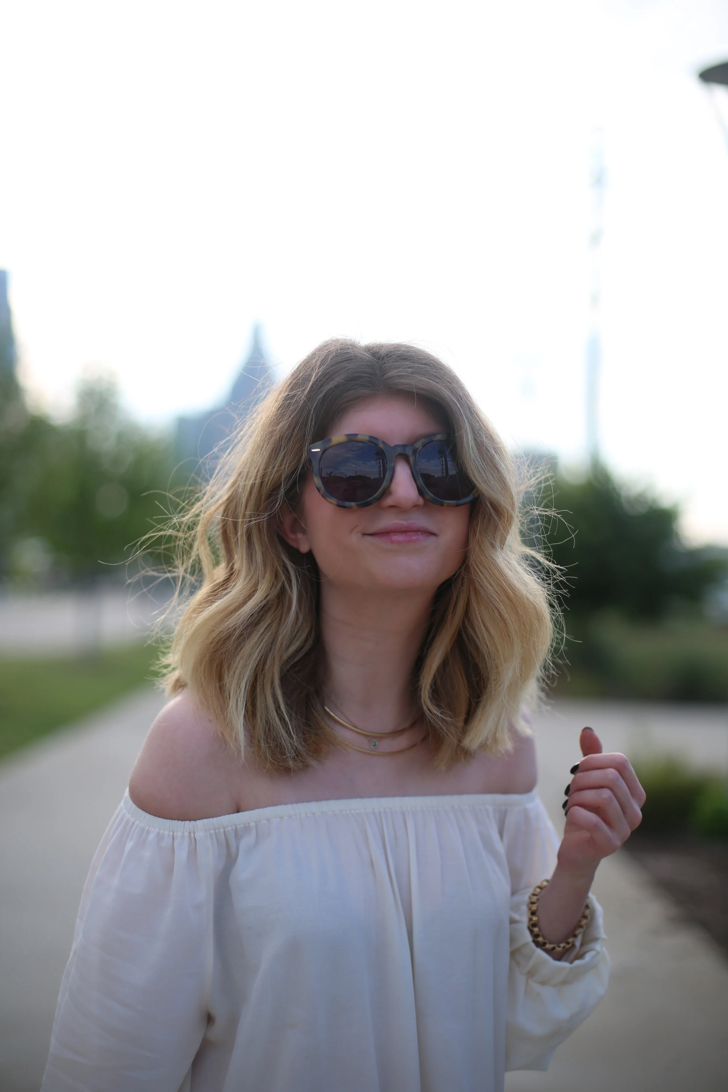 outfit: cream and white duo