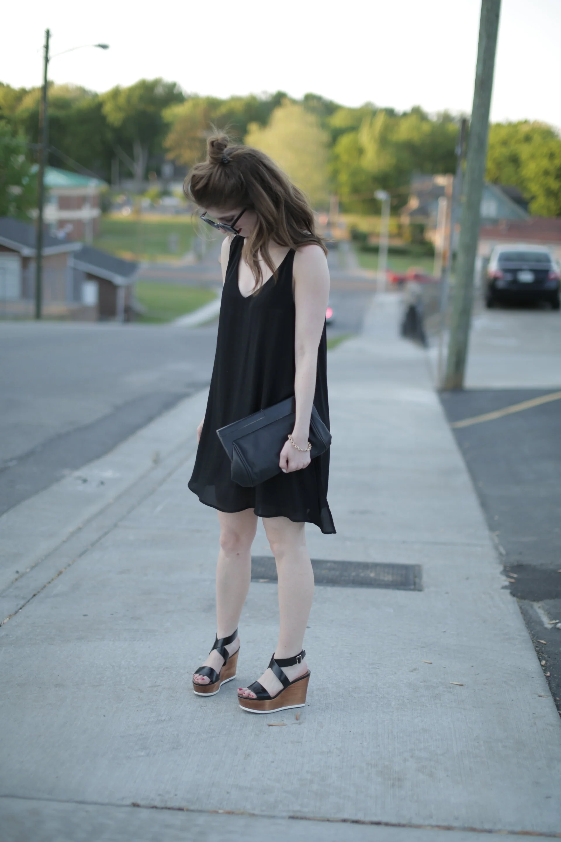 outfit: easy little black dress