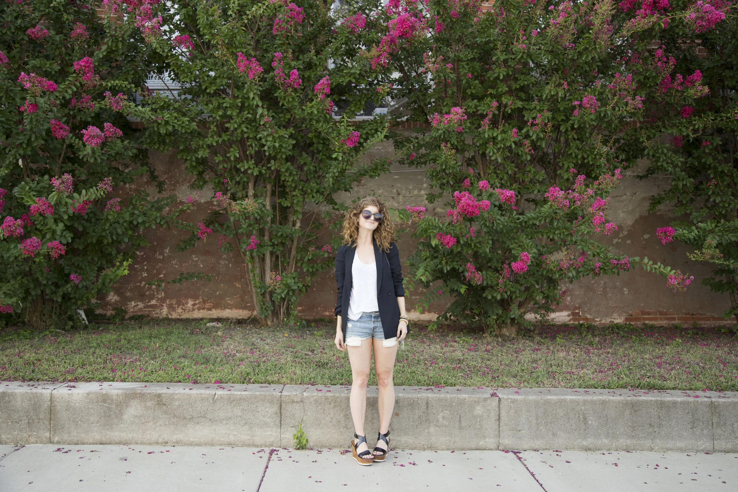outfit: Jean Shorts and a Blazer