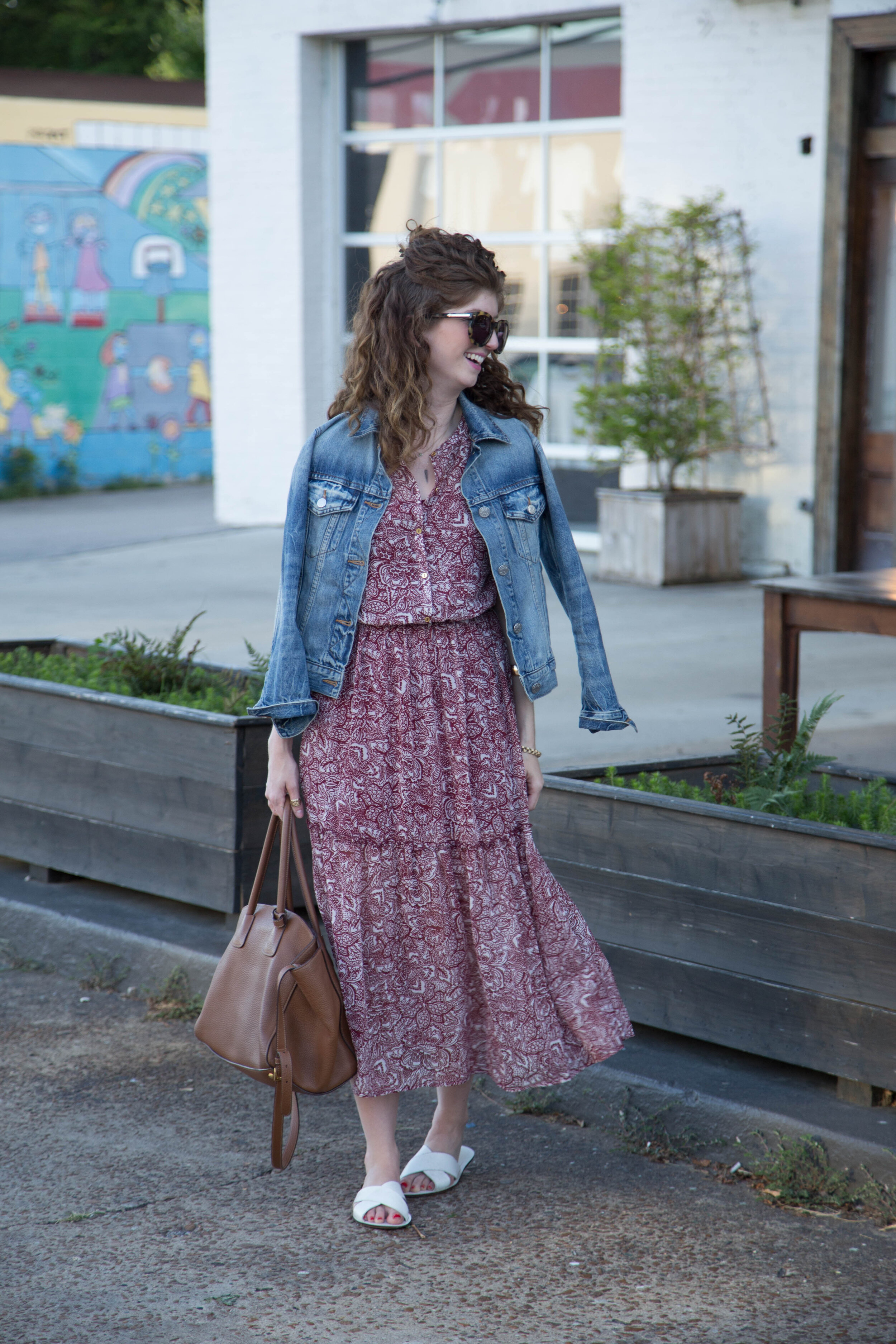 outfit: boho midi dress