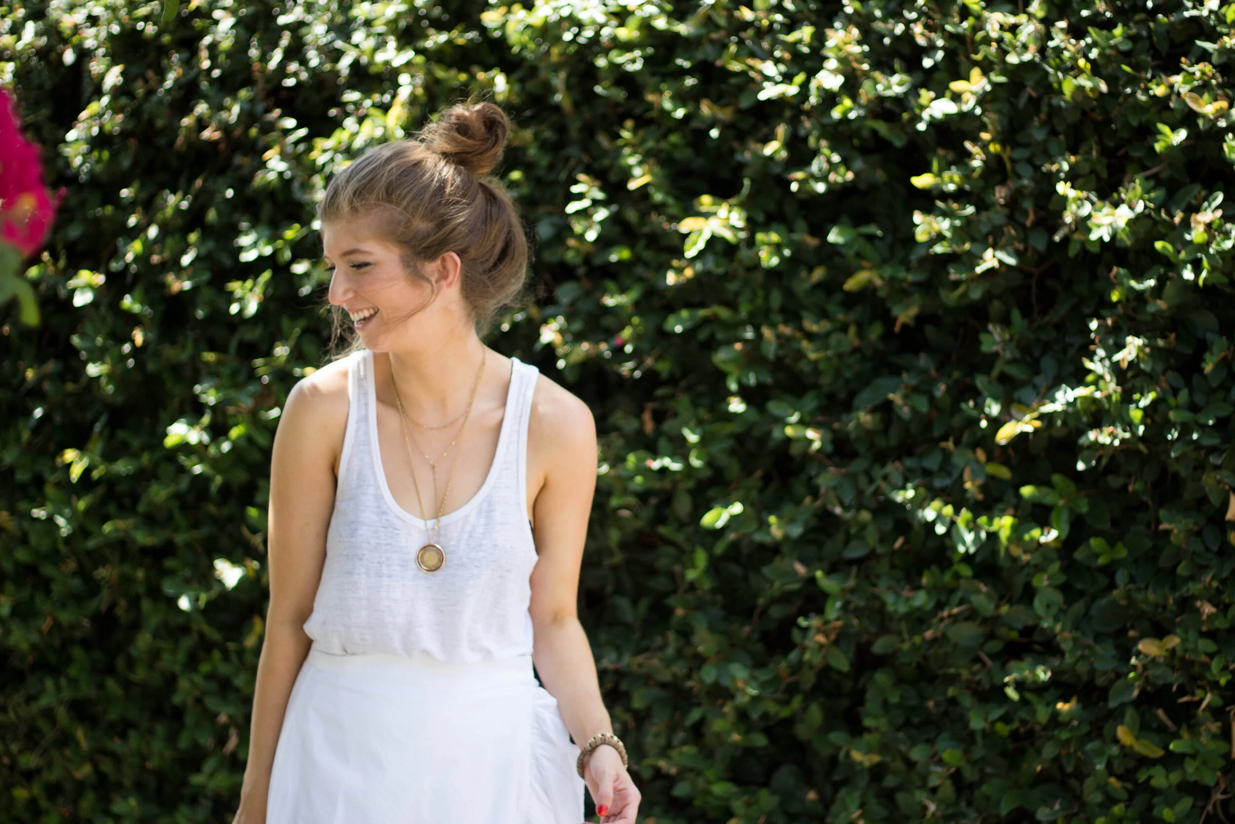 outfit: white ruffles