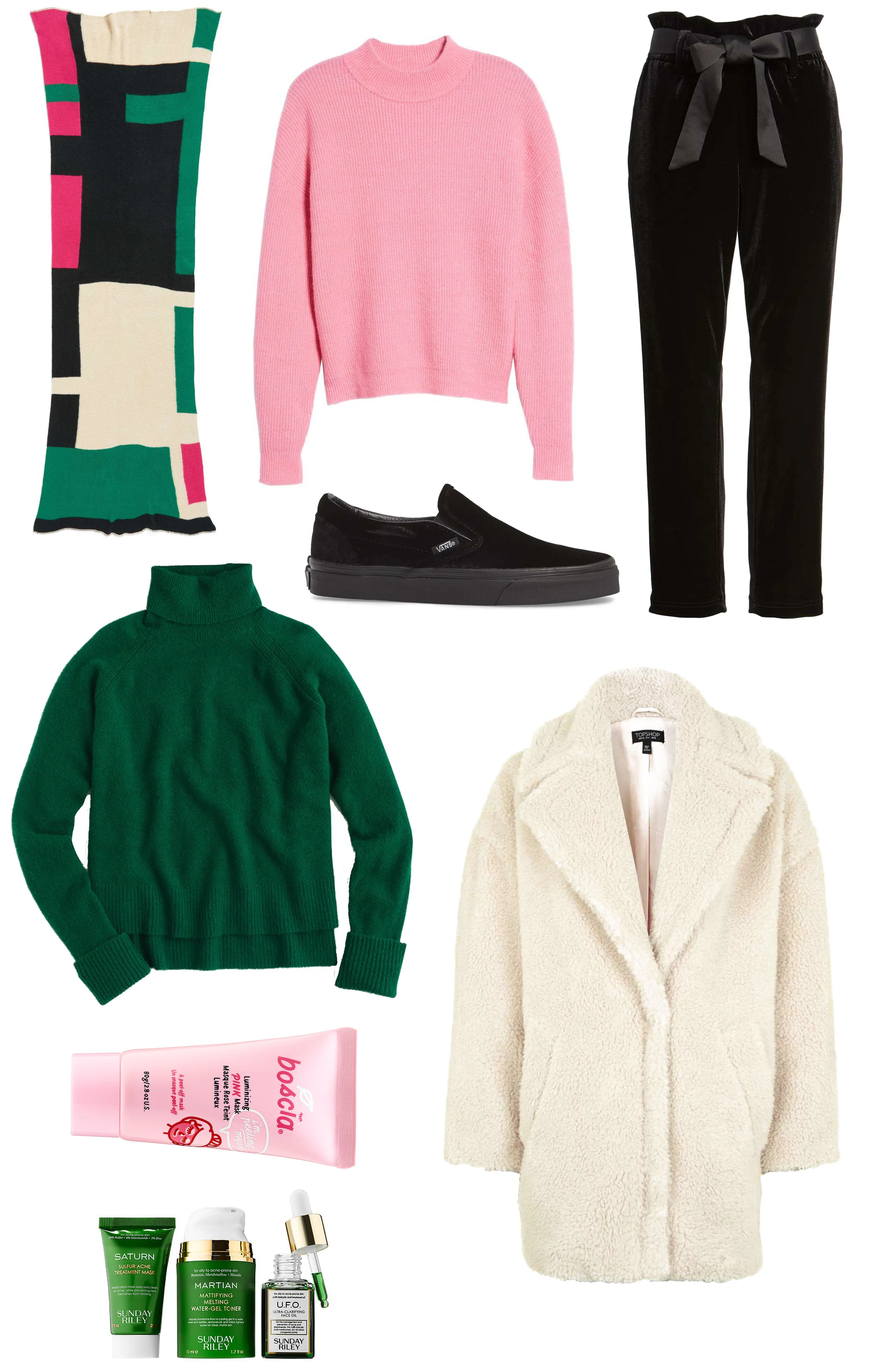 Pink, Green and Black