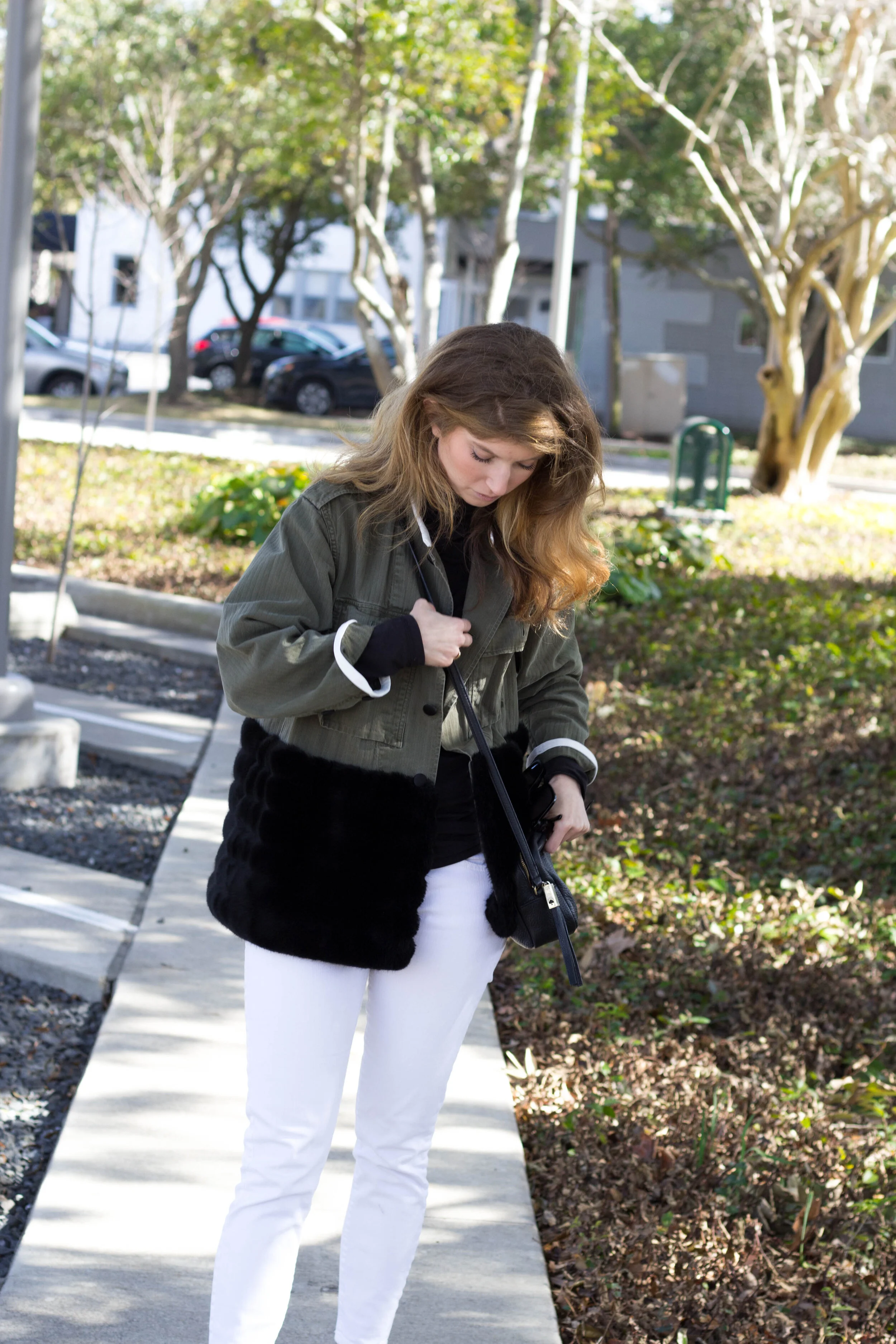 Styling White Jeans in The Winter