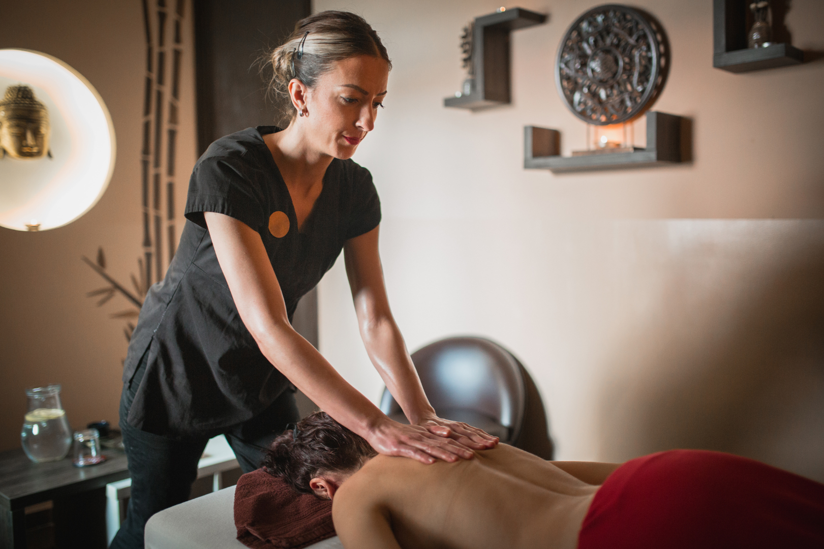 Massage en salle de soin