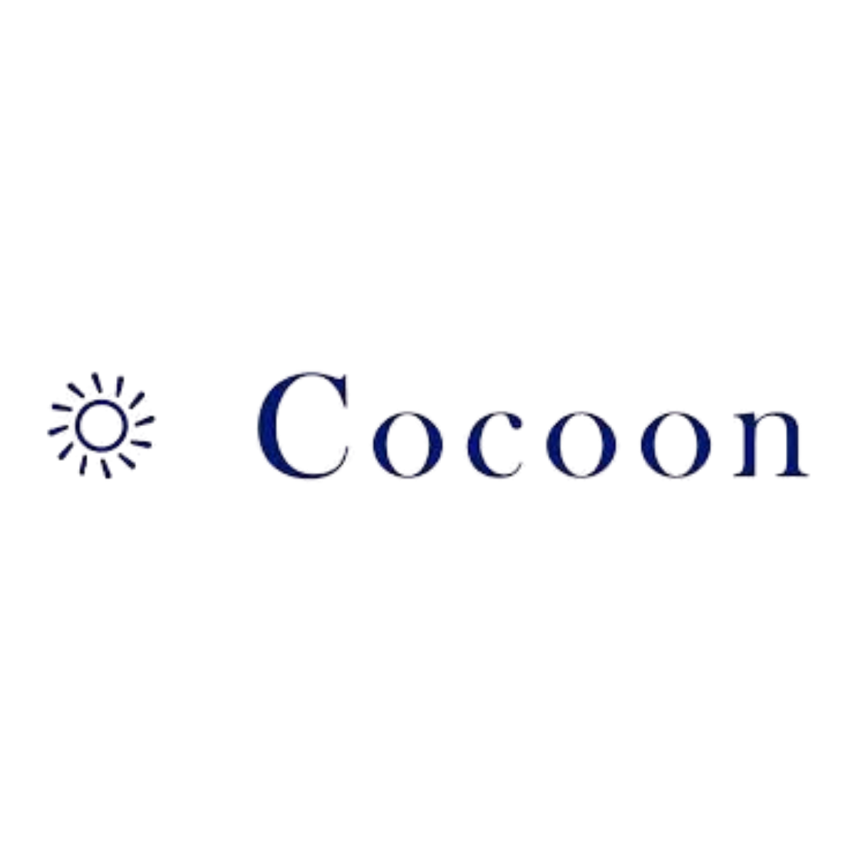 Cocoon logo with a small sun icon on the left and the word 'Cocoon' in blue text.