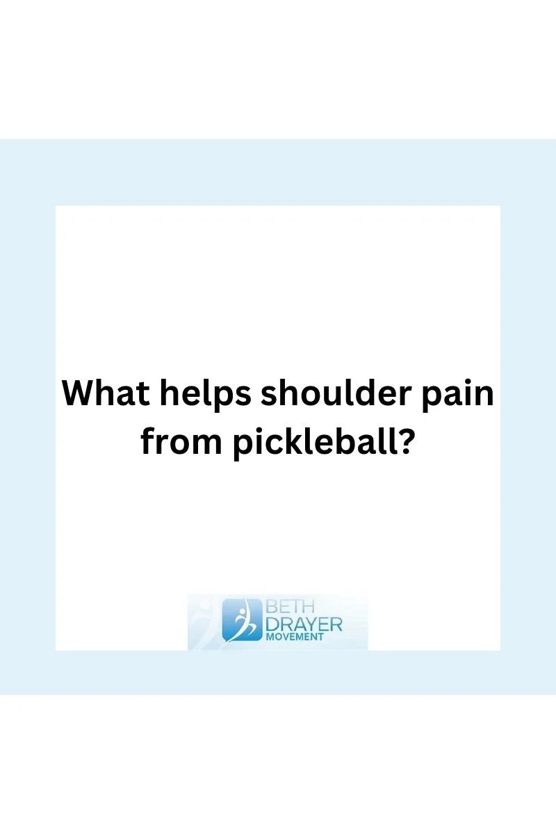 What helps shoulder pain from pickleball?