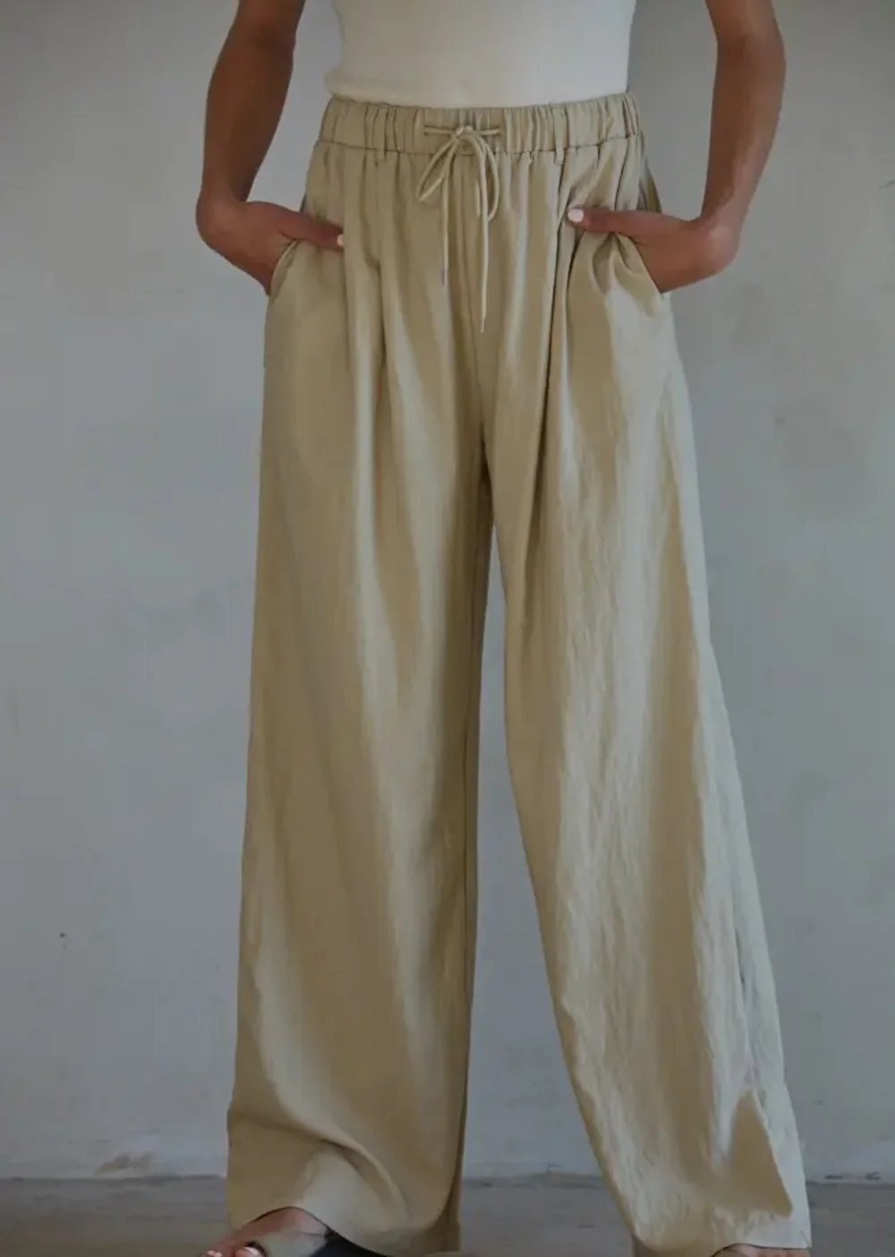 【SCENERITY】worm Cotton slacks Seabreeze Slacks — S A N D + S T O N E