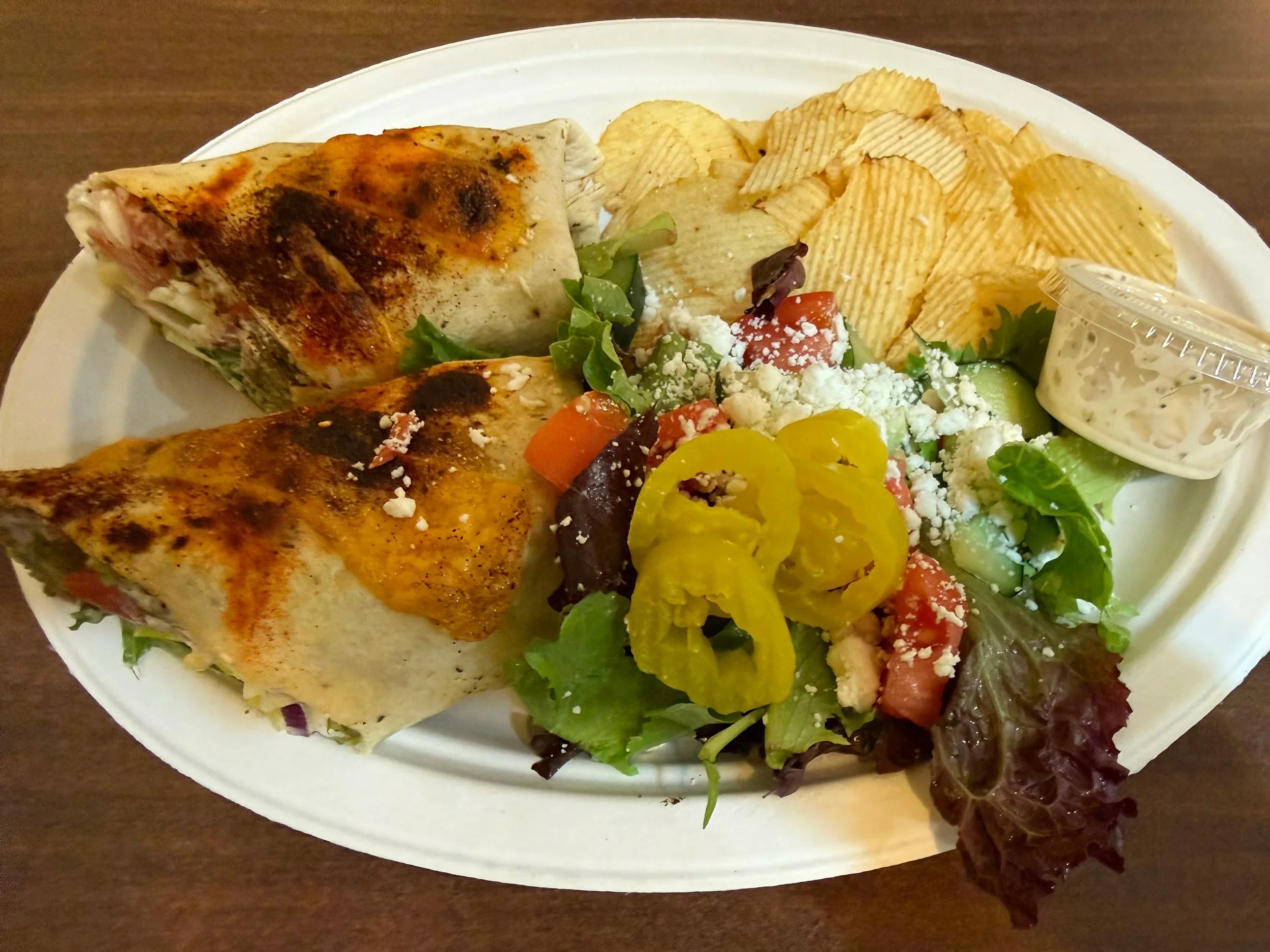 Falafel wrap from Cannonball Deli.