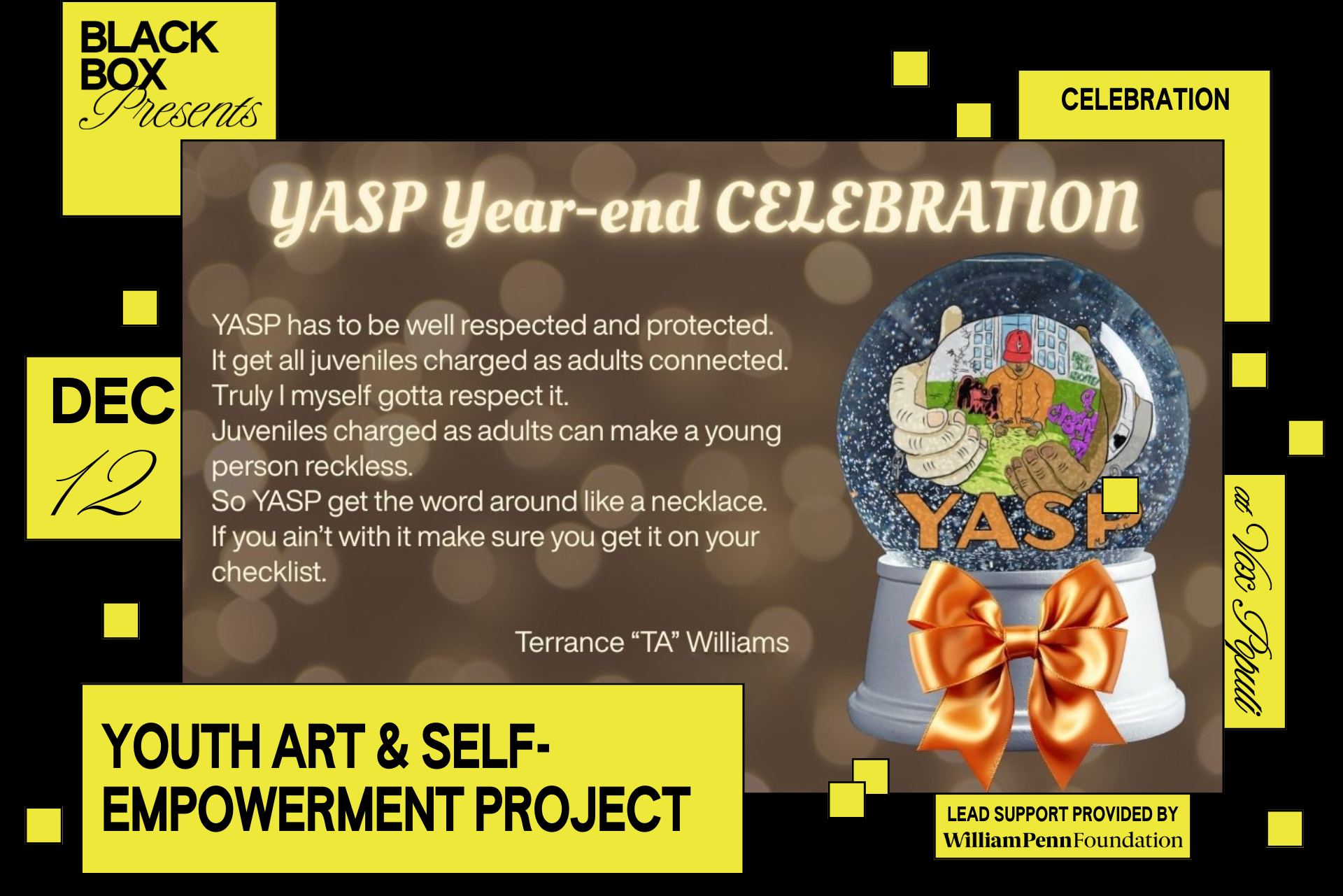 Black Box Presents: Youth Art &amp; Self-Empowerment Project (YASP) End of Year Celebration