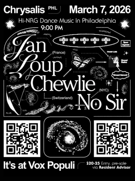 Chrysalis with Jan Loup, Chewlie and No Sir 