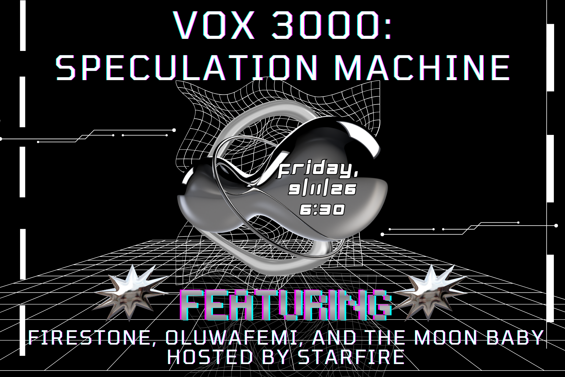 VOX 3000: SPECULATION MACHINE  
Friday, September 11th
