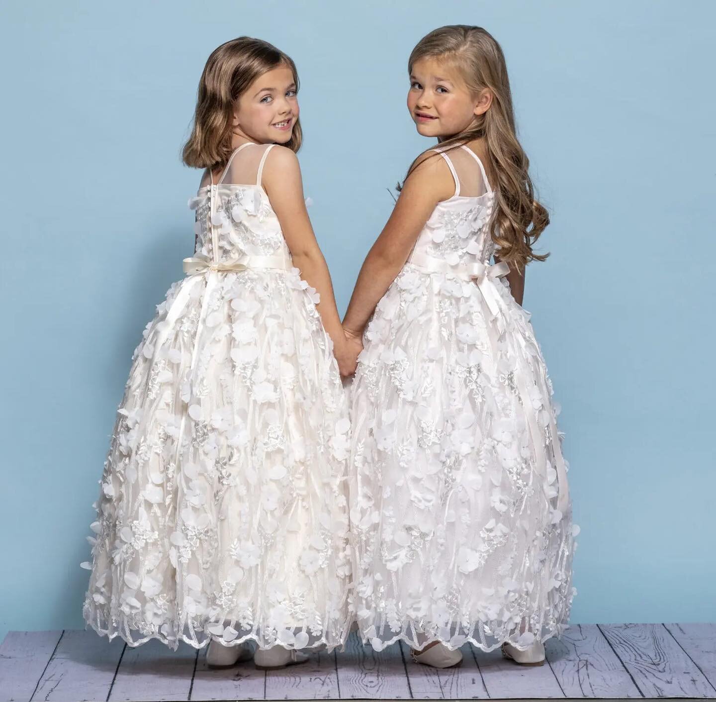 Did you know we carry flower girl dresses/event dresses for little girls?

Our designer Rose Buds has several unique gown styles to pick from, we currently have 4 select styles in store. They also make matching dresses for dolls too! So cute! 💜

We 