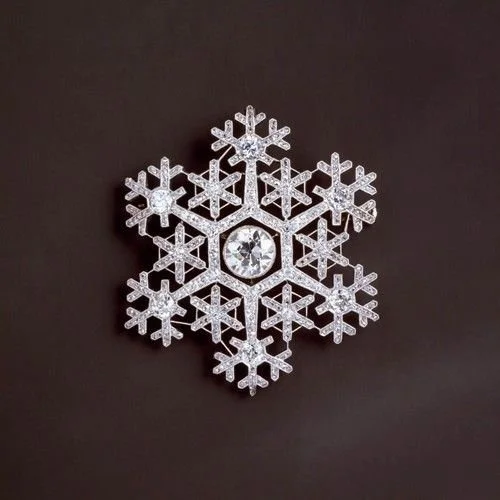 Snowflake brooch by Faberge in diamonds and platinum