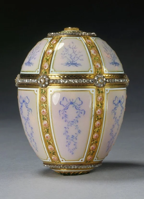 The 12 Panel Egg of 1899 for Alexander, now in the Royal Collection  Kelch, 