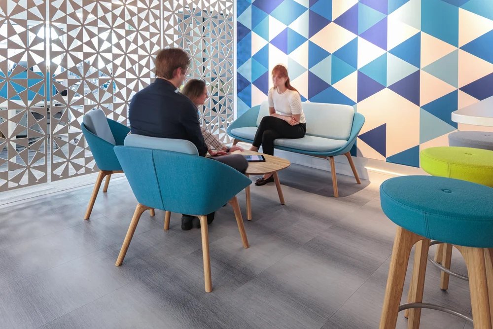 Colleagues meeting in the lounge