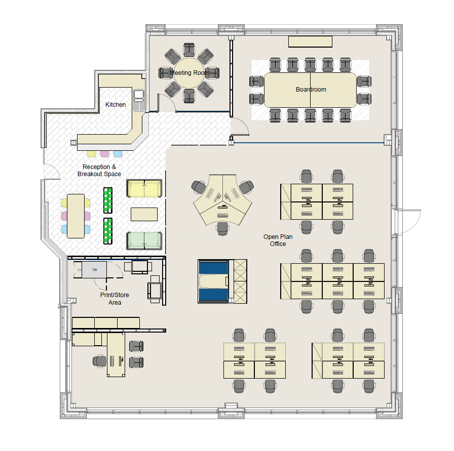 Marsh office floor plan at Mill Court