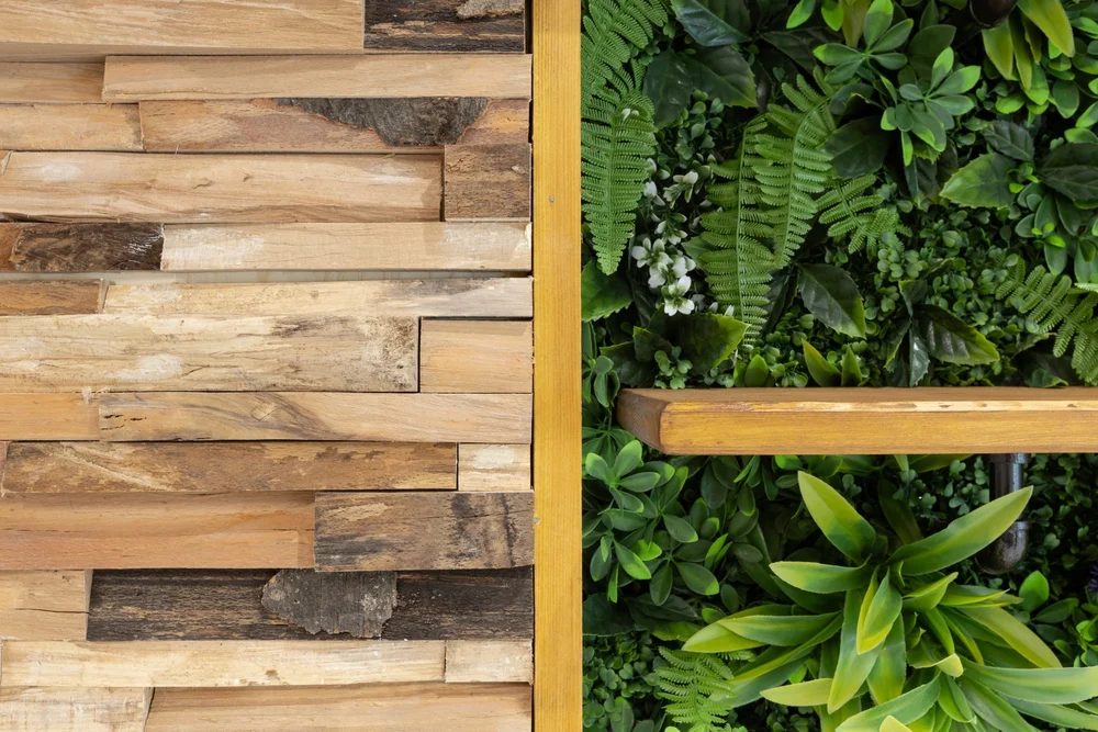 Timber and planting detail in the refurbished Healthspan meeting rooms