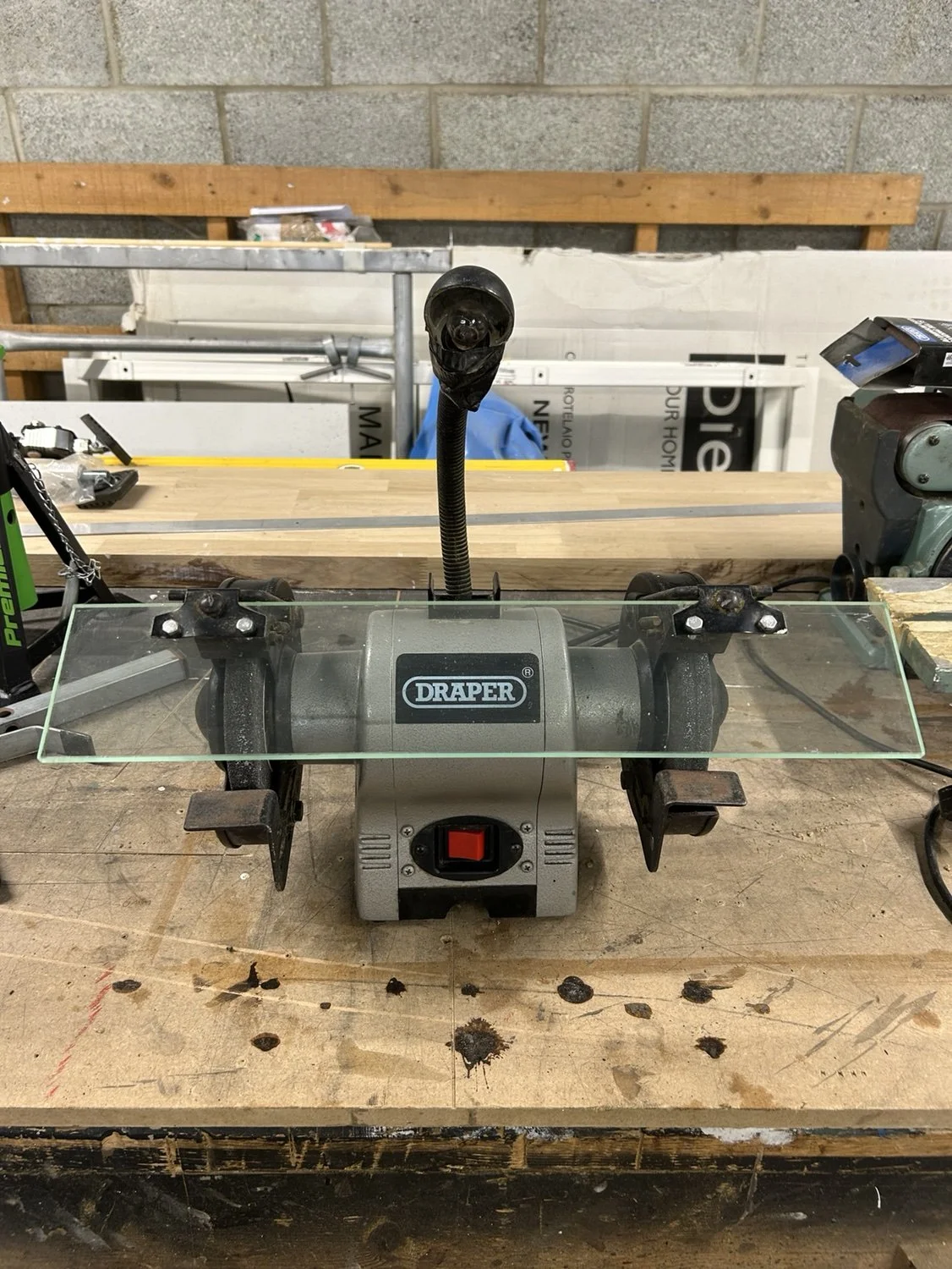Draper twin-wheel bench grinder, actual sale item