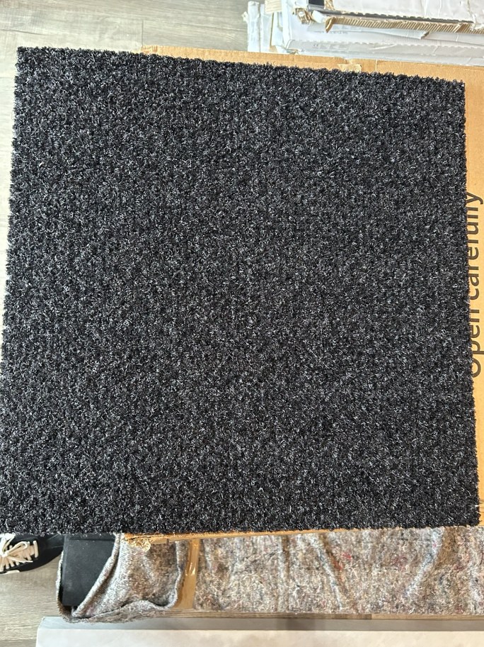 Dark charcoal entrance matting tile, actual stock