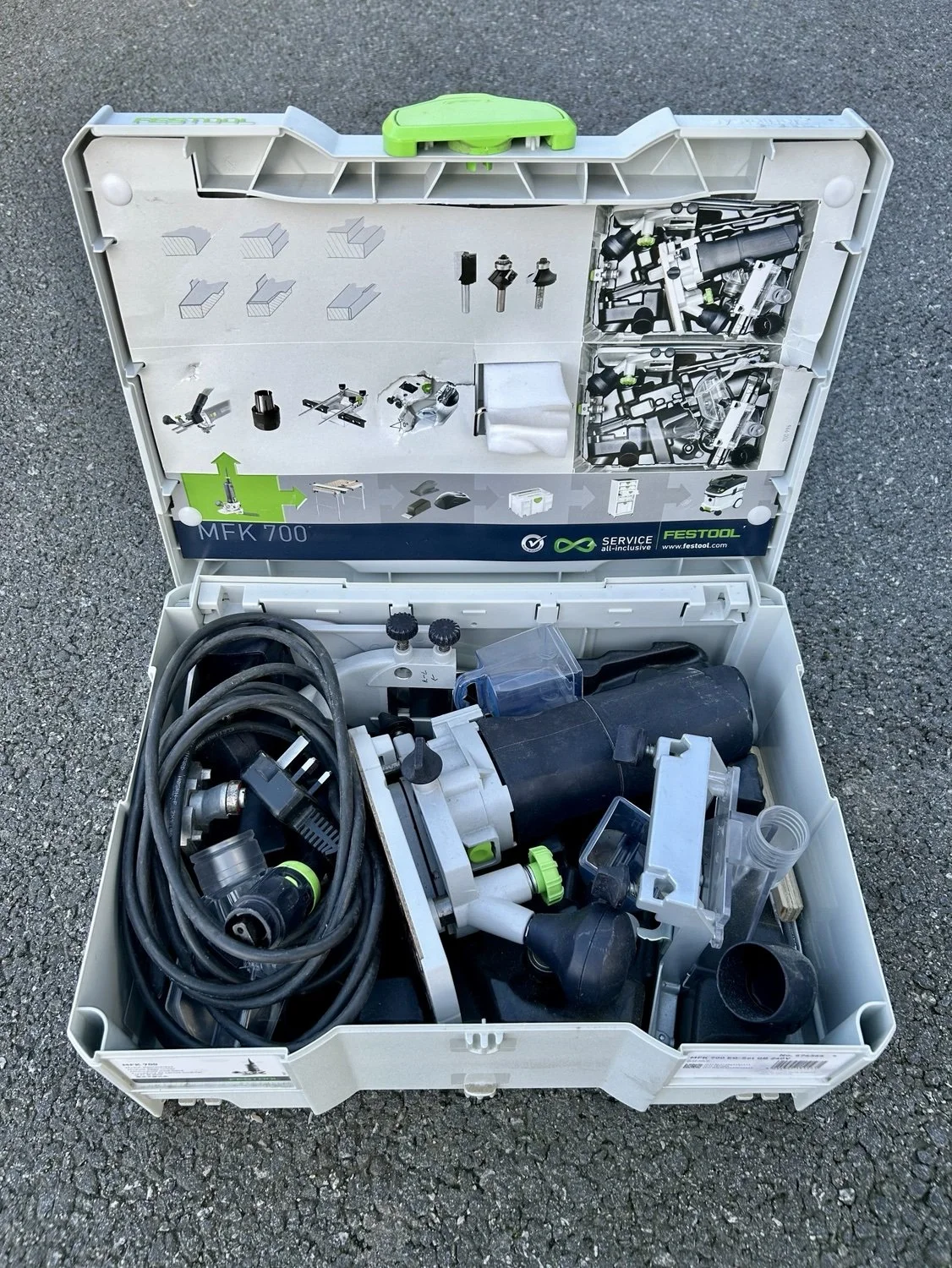 Festool MFK 700 router trimmer in Systainer, actual sale item