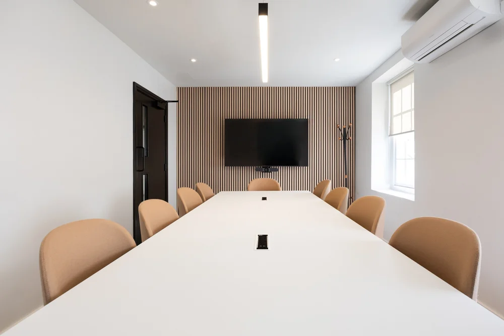 Client meeting room created from the former kitchen