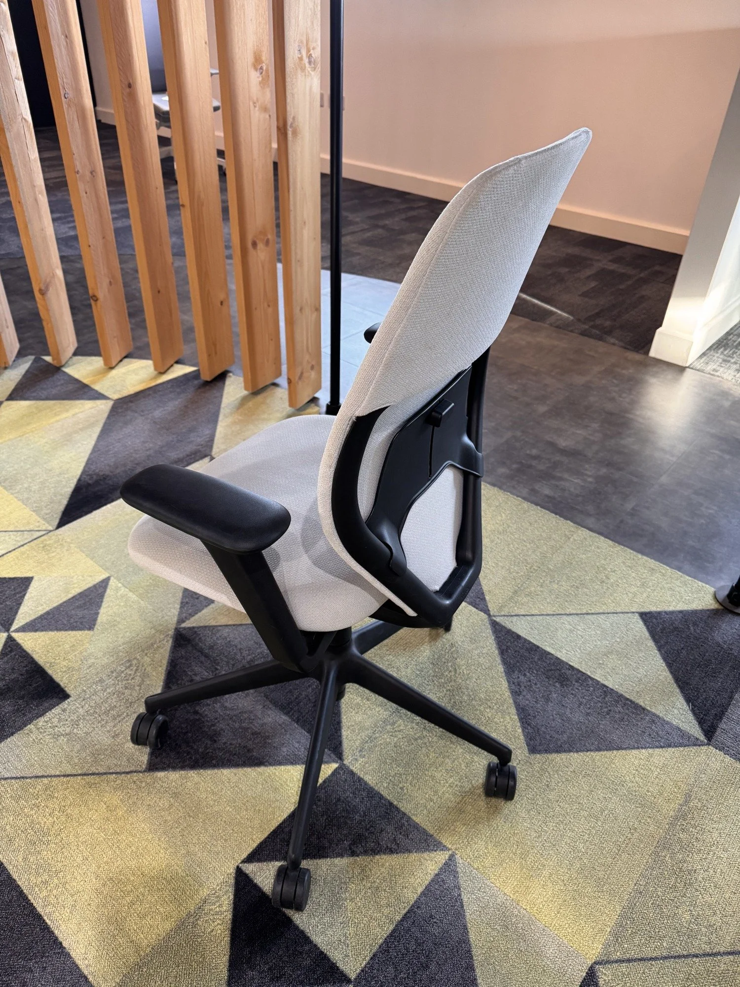 Vitra ACX Pad task chair in pale grey upholstery, actual sale item