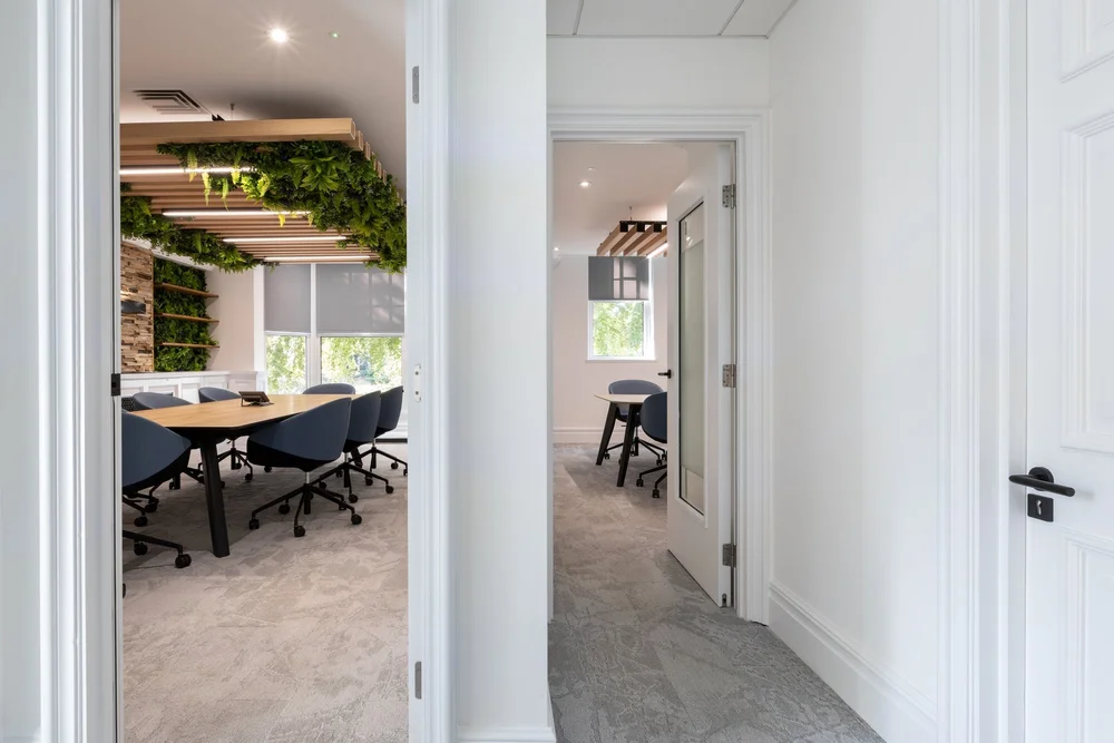 Corridor linking the refurbished Healthspan meeting rooms
