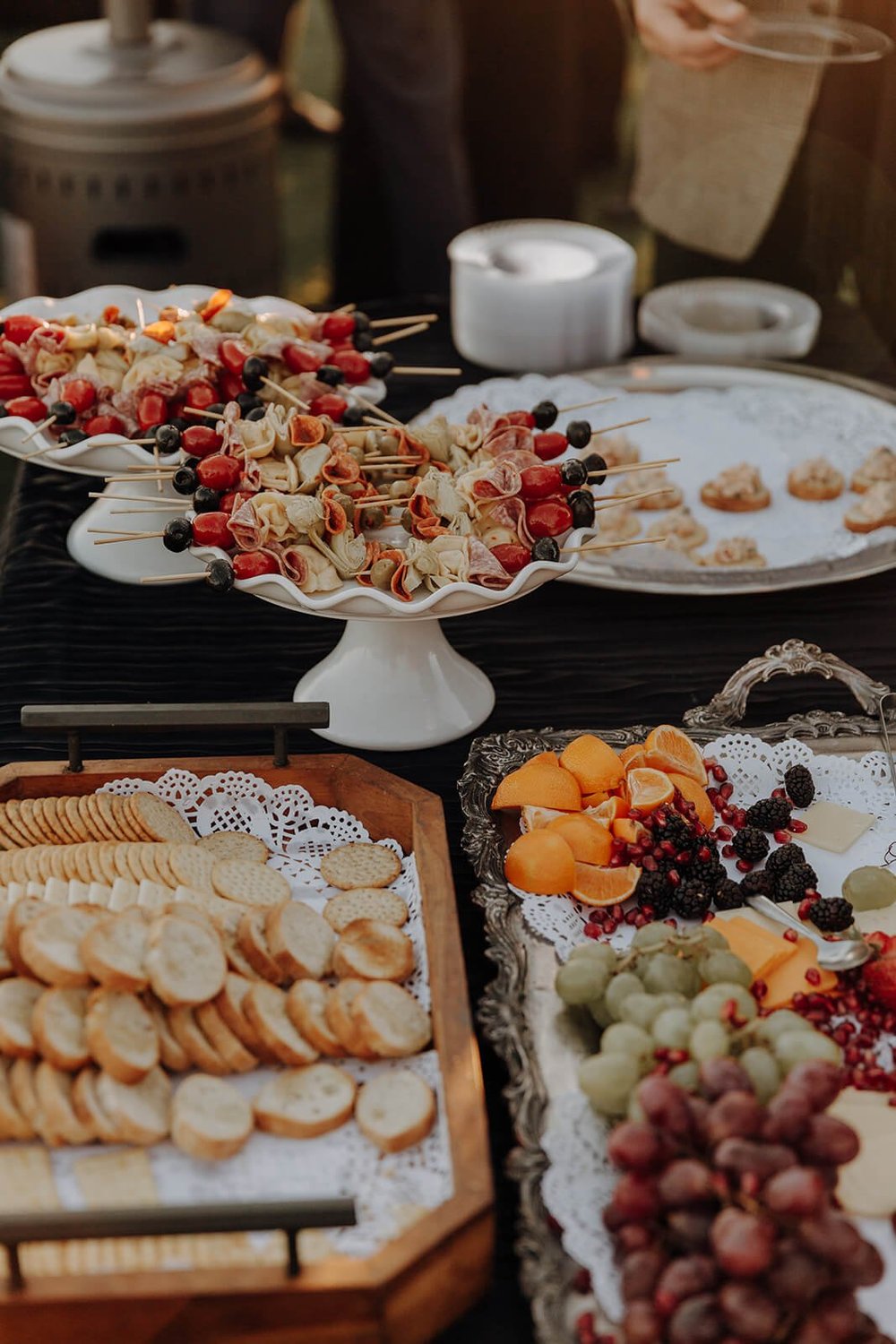 Colorful wedding charcuterie and fruit at Arizona destination wedding